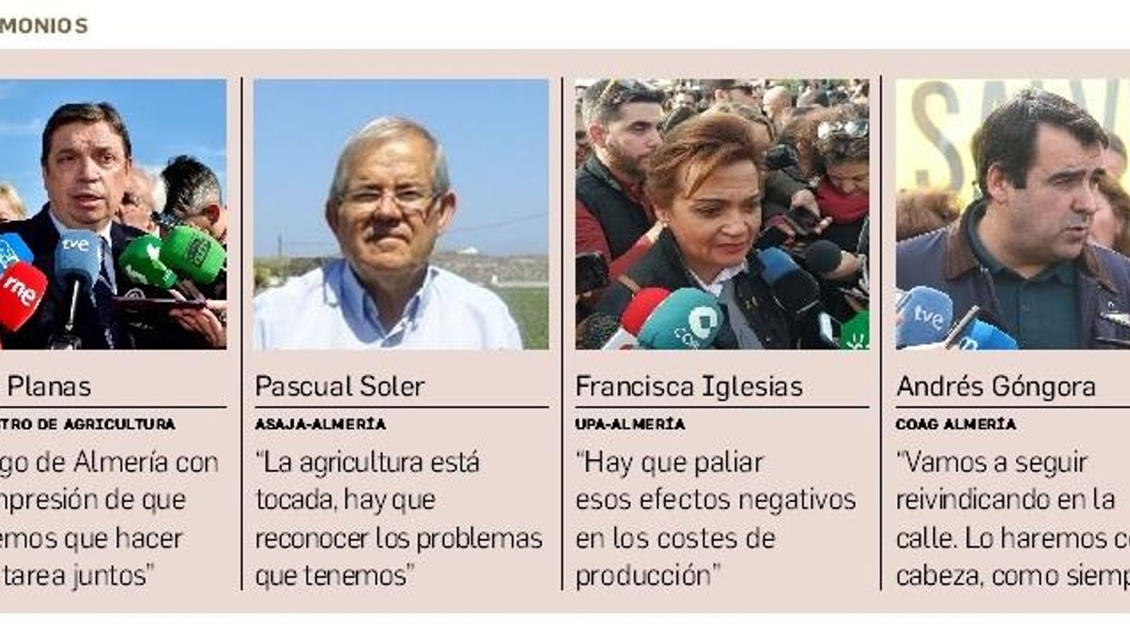 Opiniones de las organizaciones agrarias