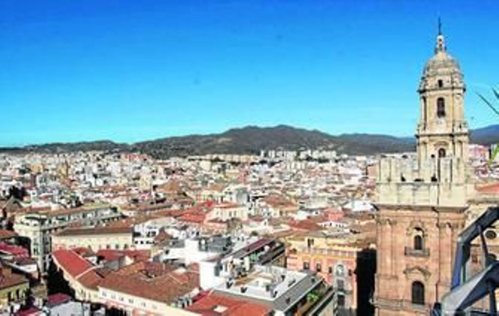 Vista del centro histórico de Málaga.
