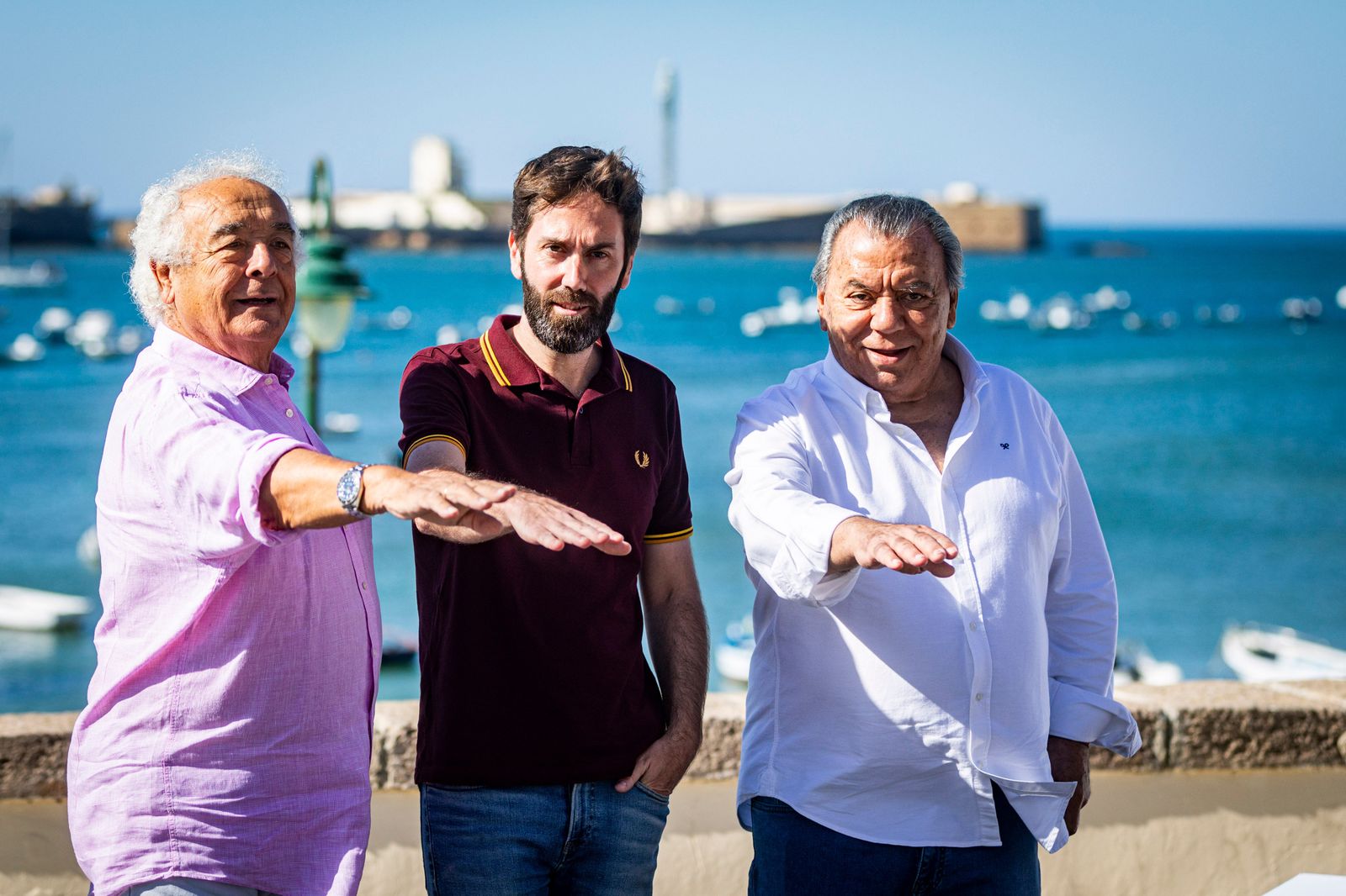 Las imágenes del photocall del Sotuh Festival en La Caleta este domingo: Adriana Ozores y  Los del Río