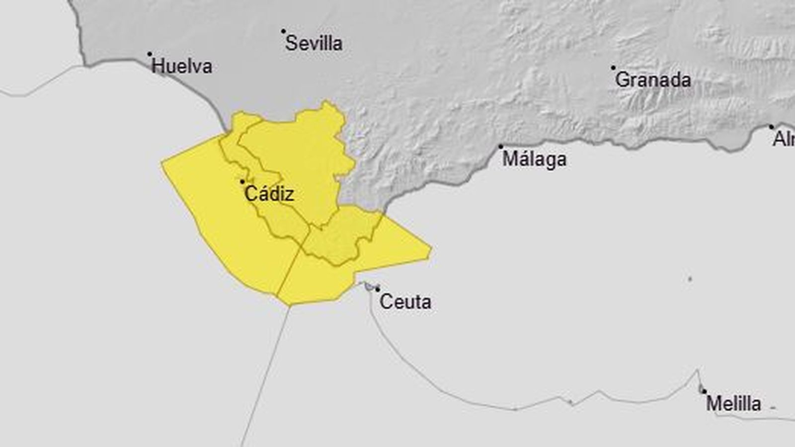 Aviso amarillo de la AEMET para este domingo por viento.