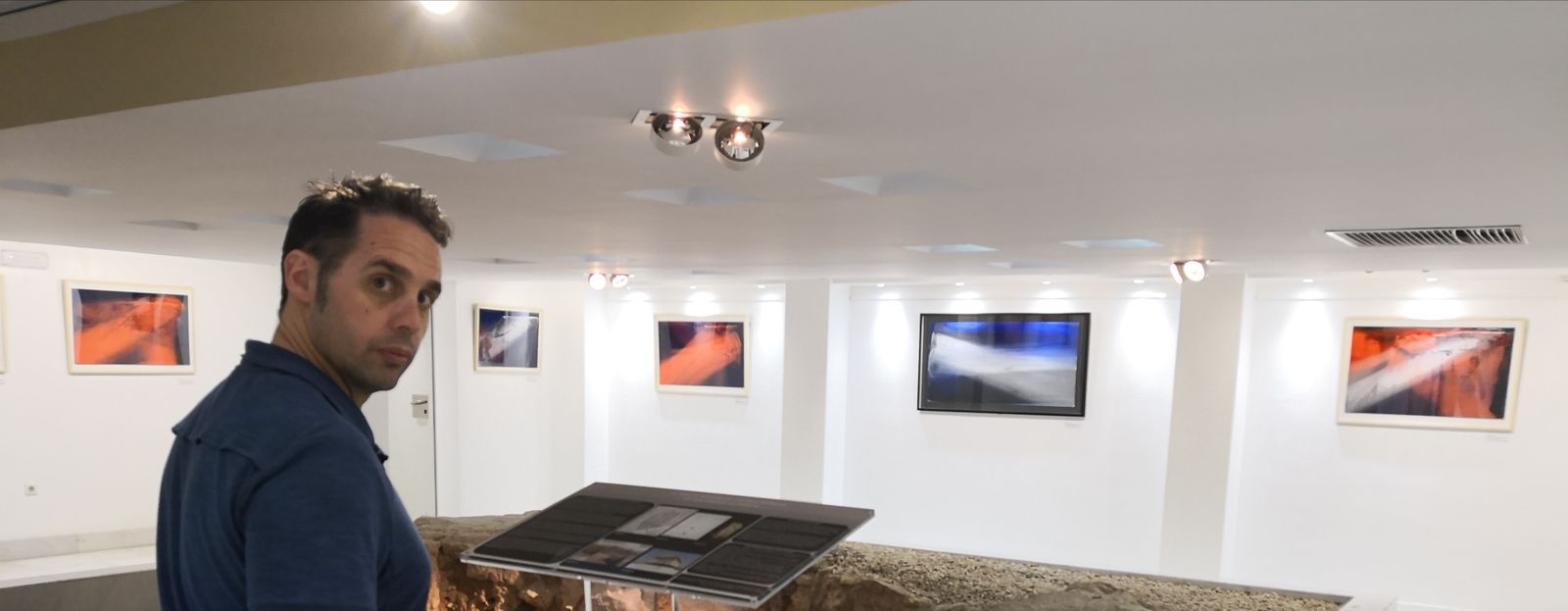 David Saborido, durante la inauguración de la exposición en la Sala ICA.