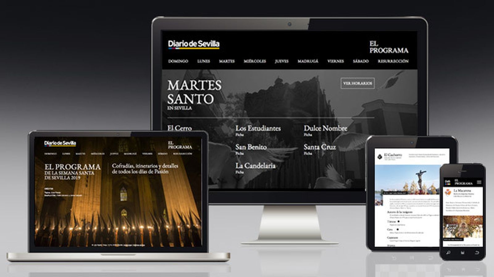 El Programa de la Semana Santa de Sevilla 2019 se adapta al dispositivo en el que lo consultes