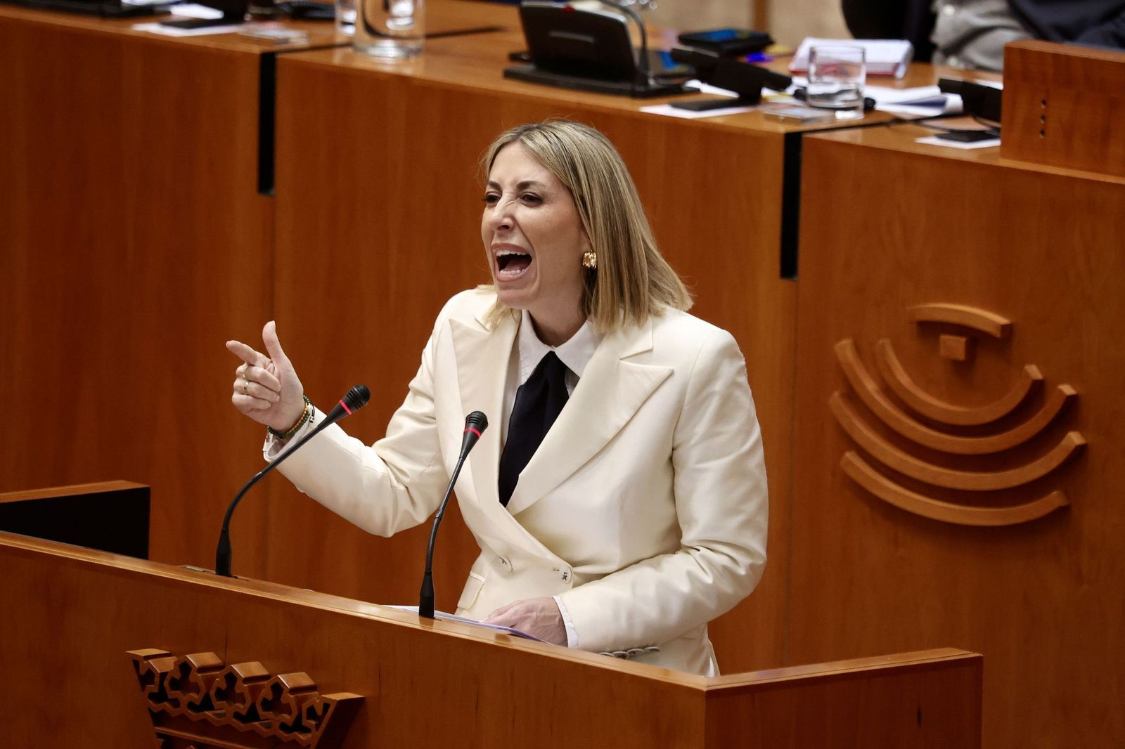 María Guardiola, en el debate de investidura como presidenta de la Junta de Extremadura.