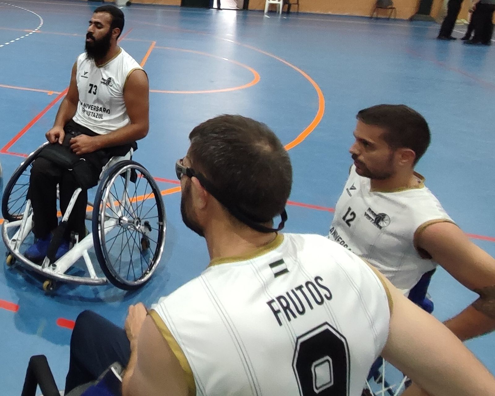 Varios jugadores del BSR Vistazul durante su partido ante el Barcelona.