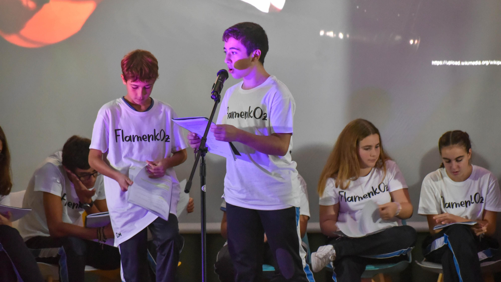 Flamenkoz, lectura de la obra en el  colegio Huerta de la Cruz, en imágenes