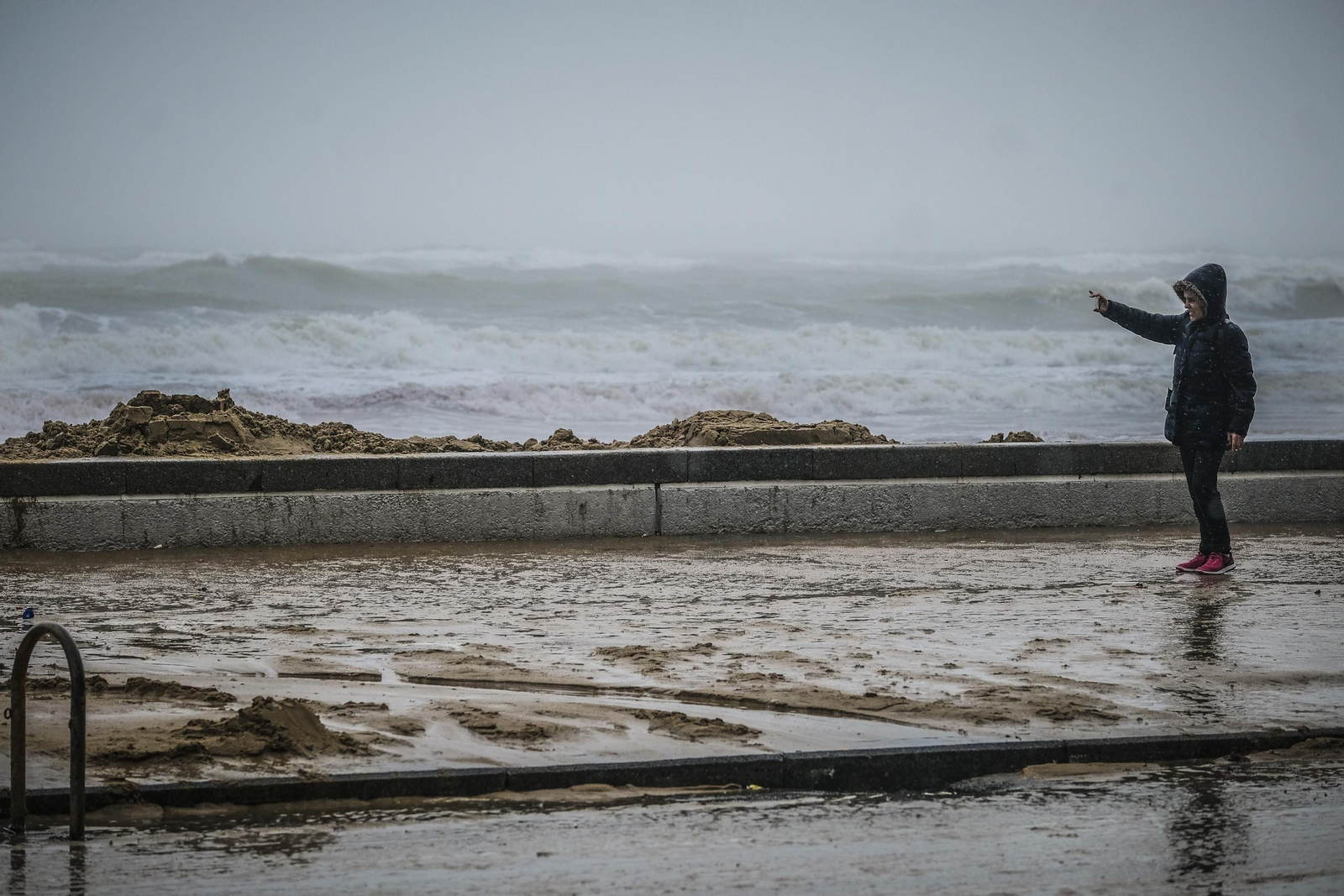 Efectos del temporal en Cádiz