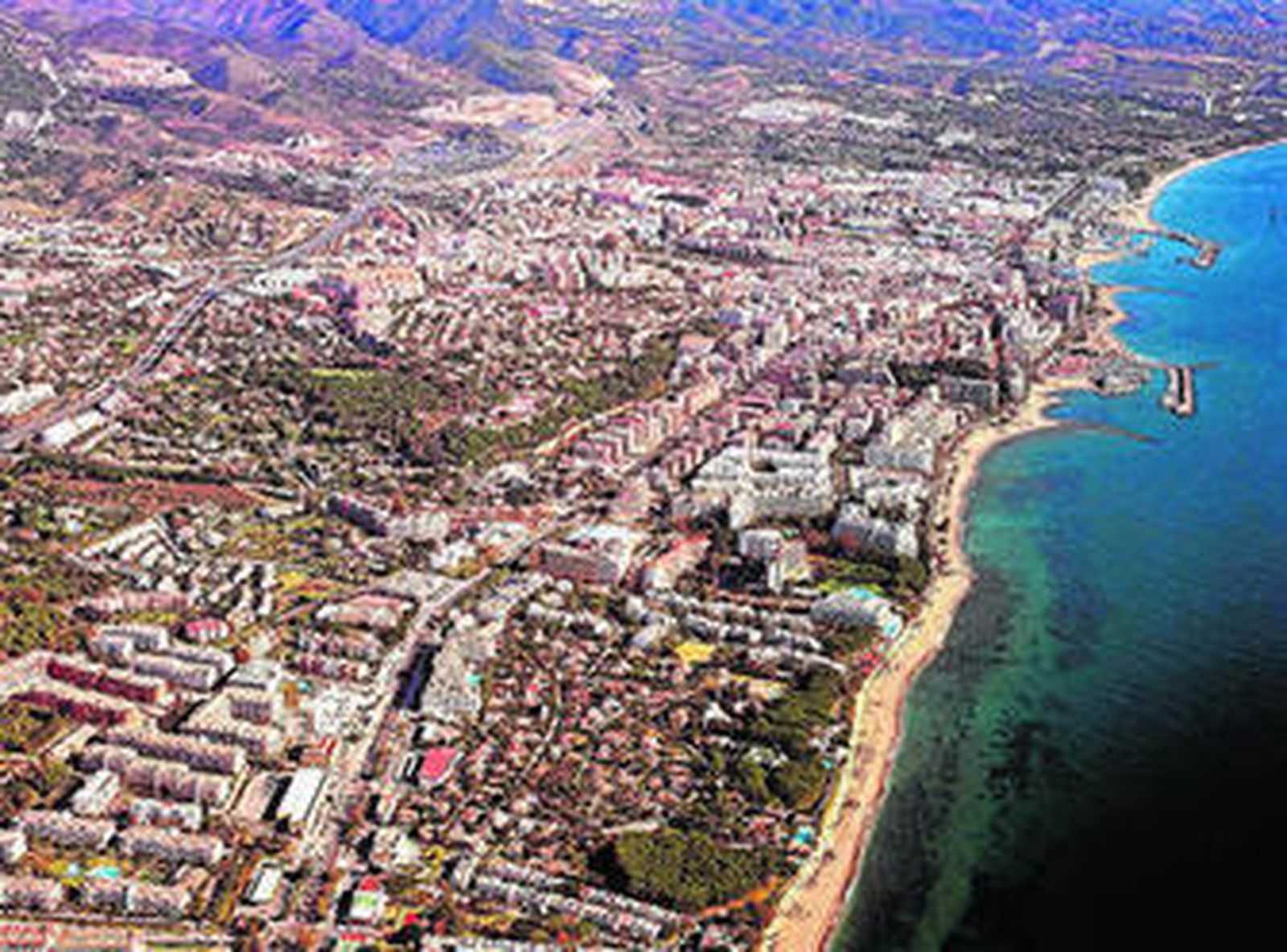 Vista aérea del municipio de Marbella.