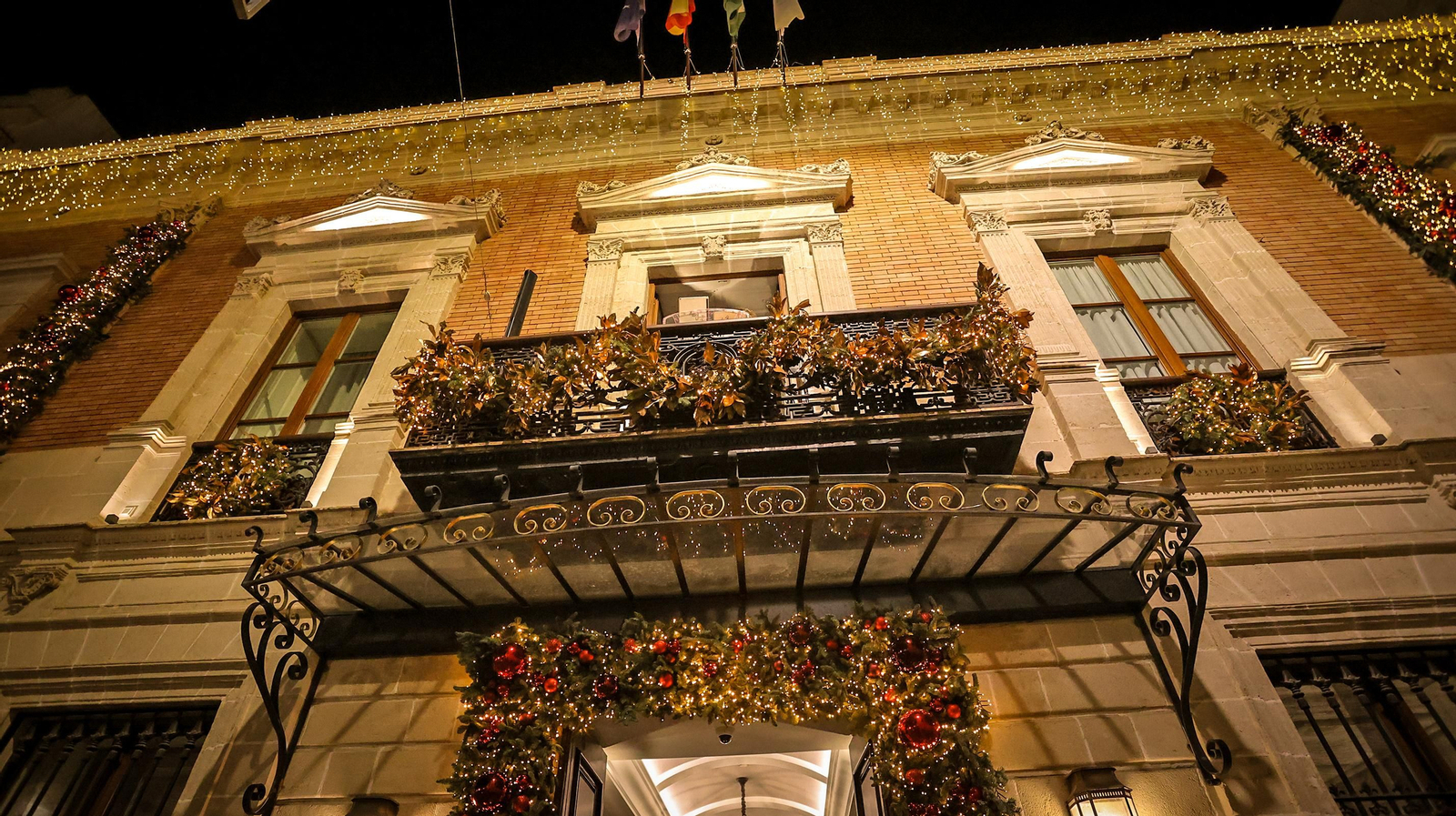 Espectacular decoración navideña del Hotel Casa Palacio María Luisa de Jerez