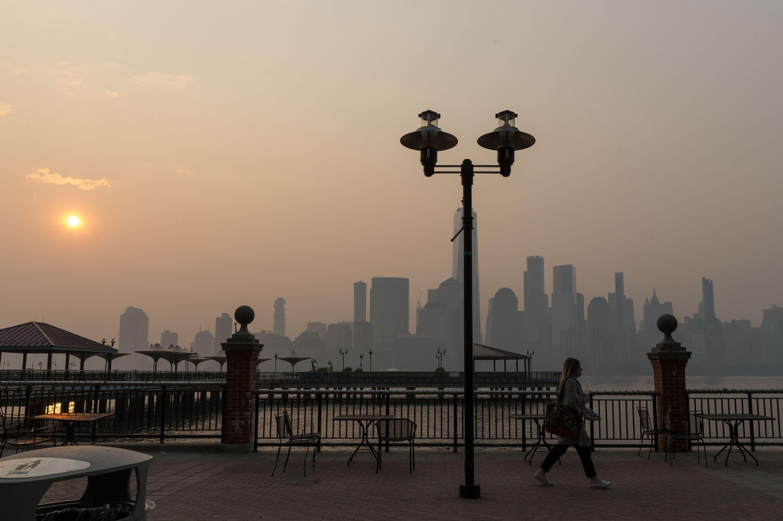 Nueva York, vista desde Liberty State Park, en Nueva Jersey.