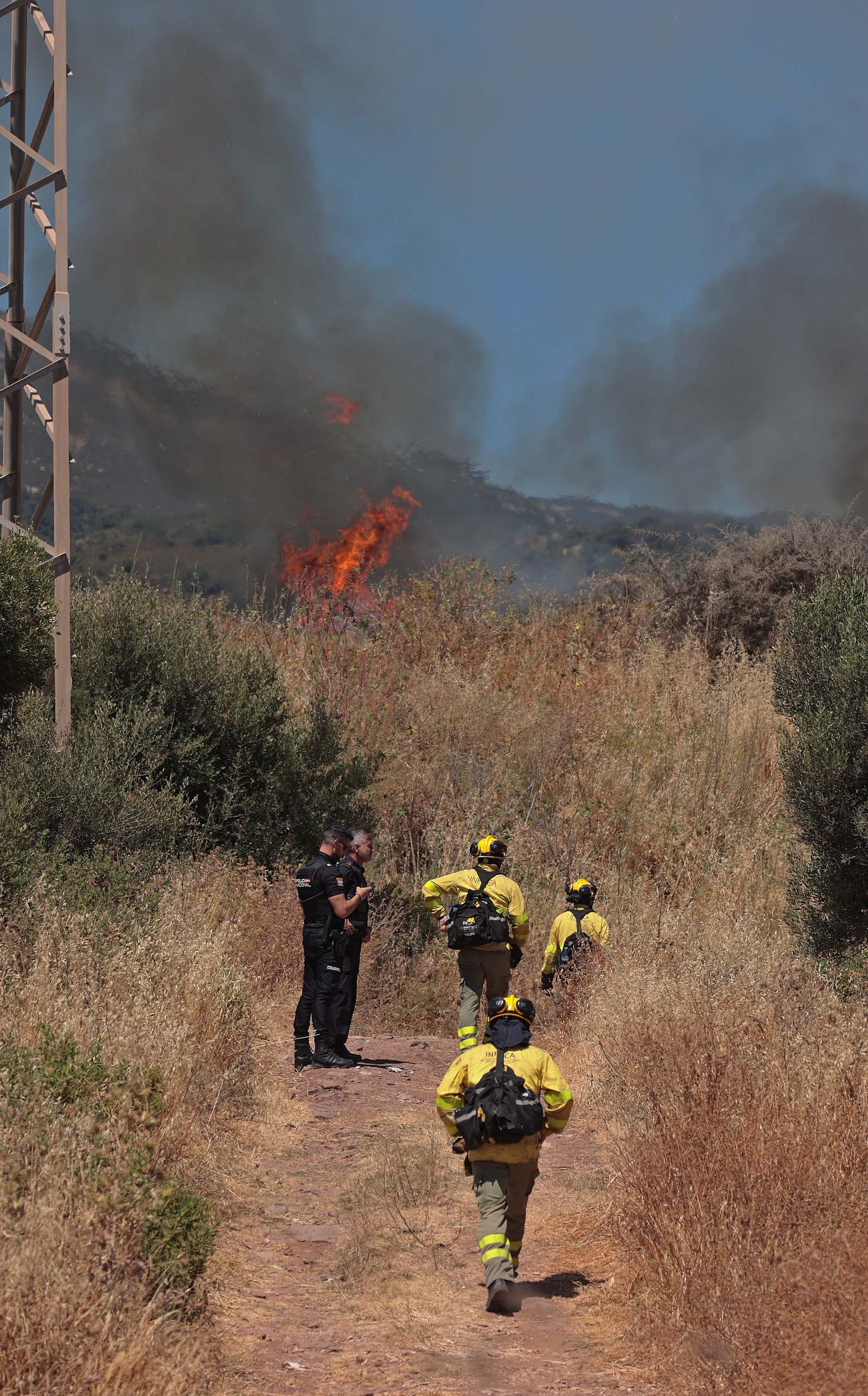 Imágenes del incendio en Los Pastores