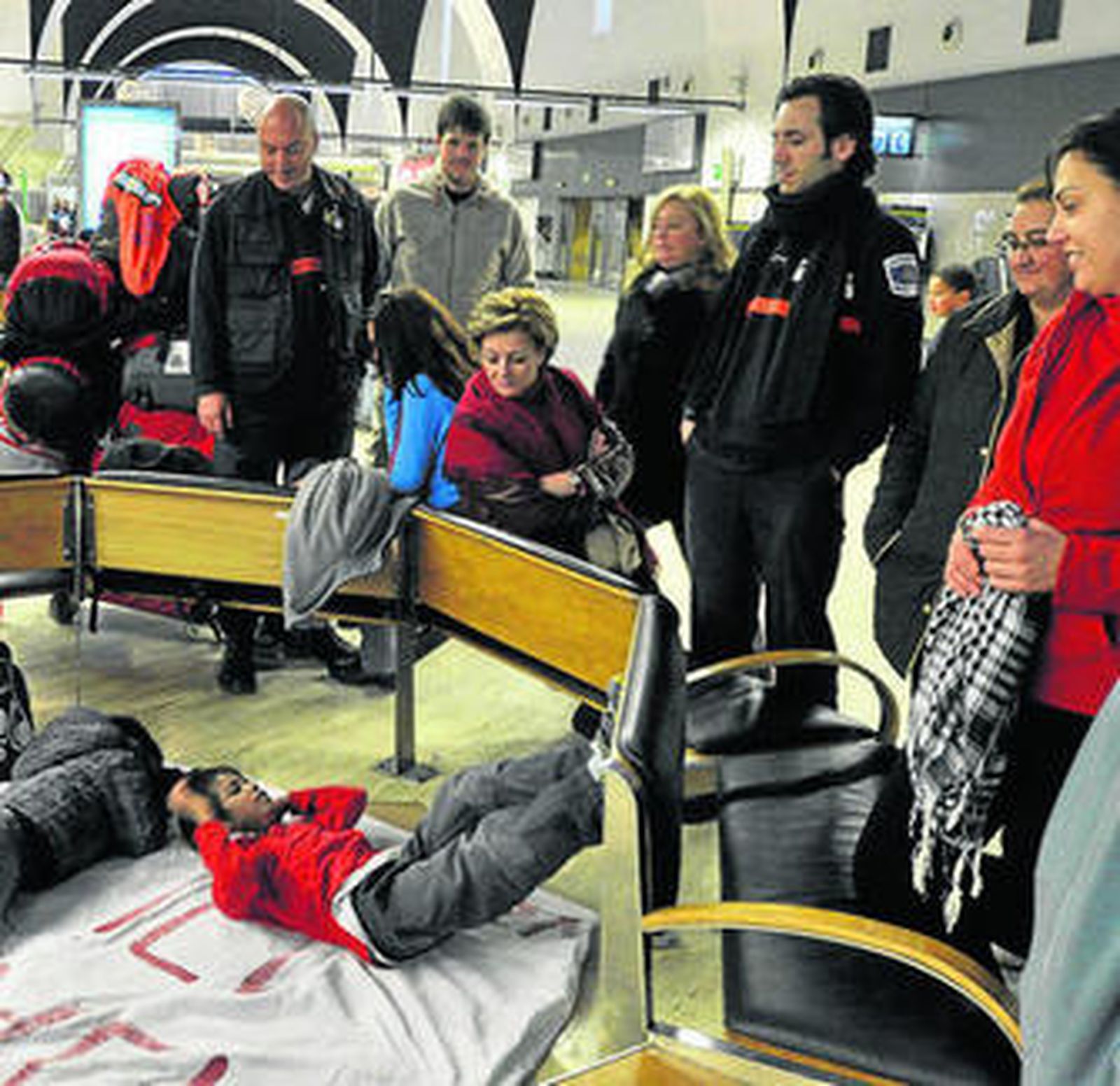 Aeropuerto de Sevilla durante la huelga de controladores.