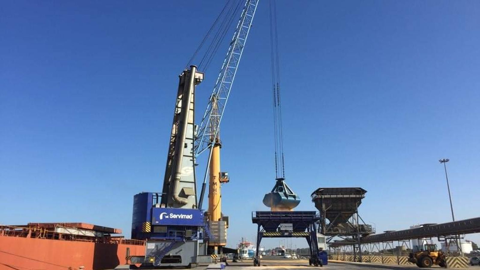 El buque ‘Good Hope Max’ realizó la mayor descarga de maíz procedente de Brasil.