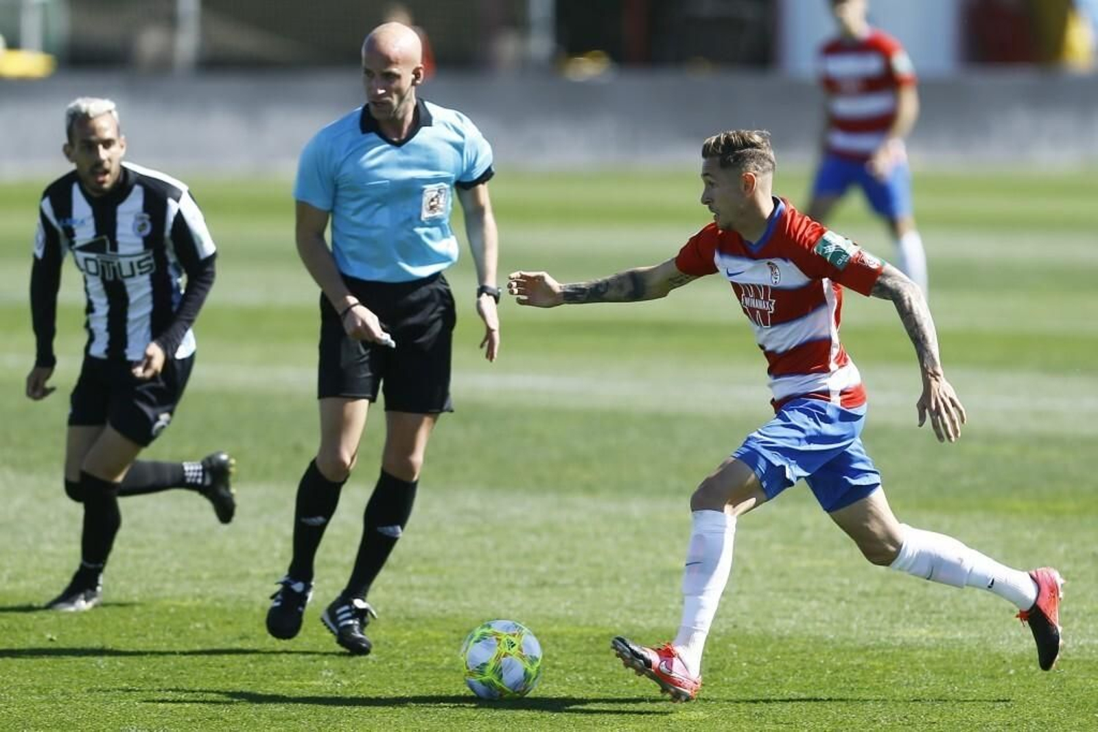 Roberto González Sánchez, en el Recreativo de Granada-Real Balompédica de marzo