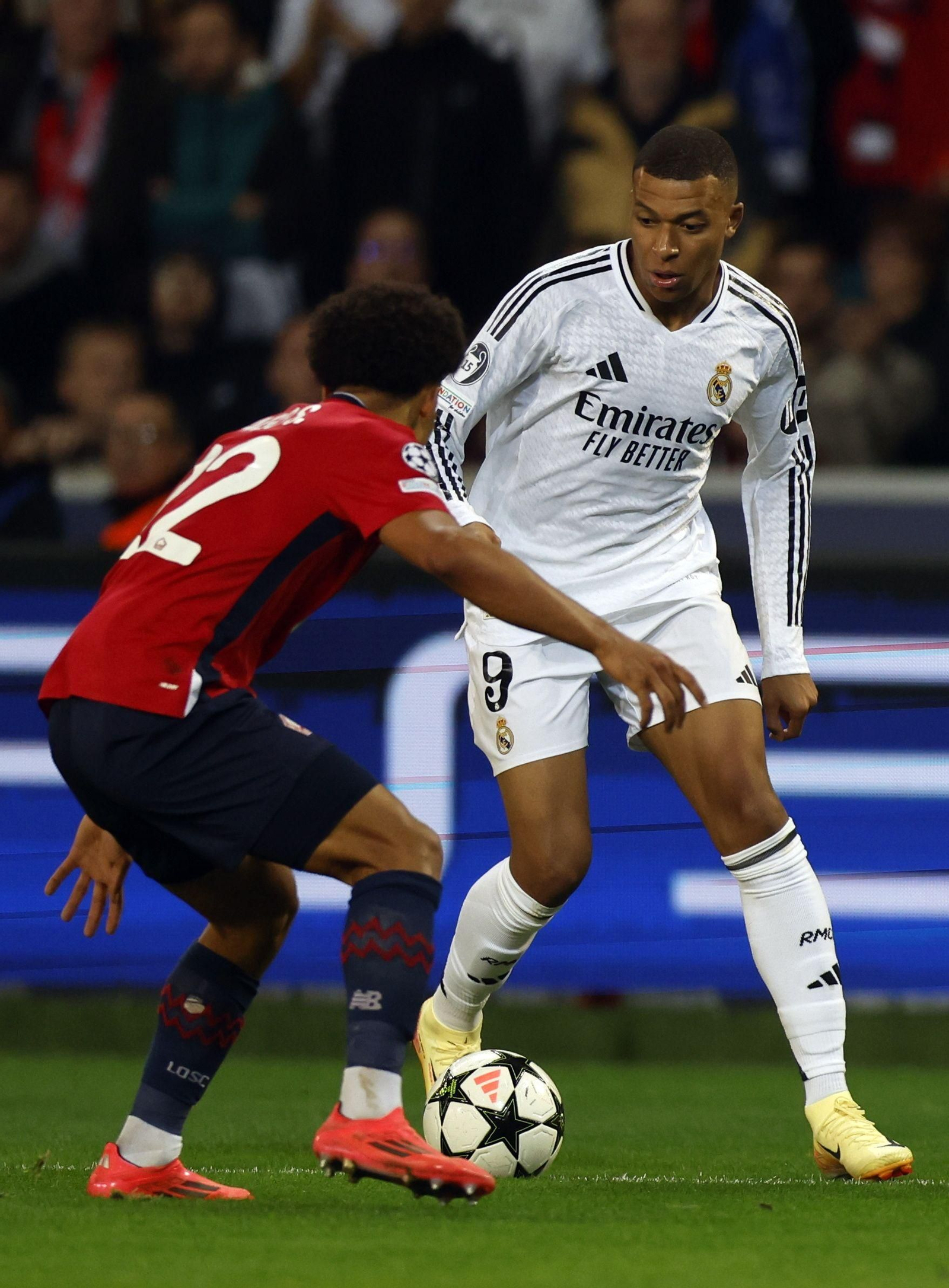 El Lille-Real Madrid, en fotos