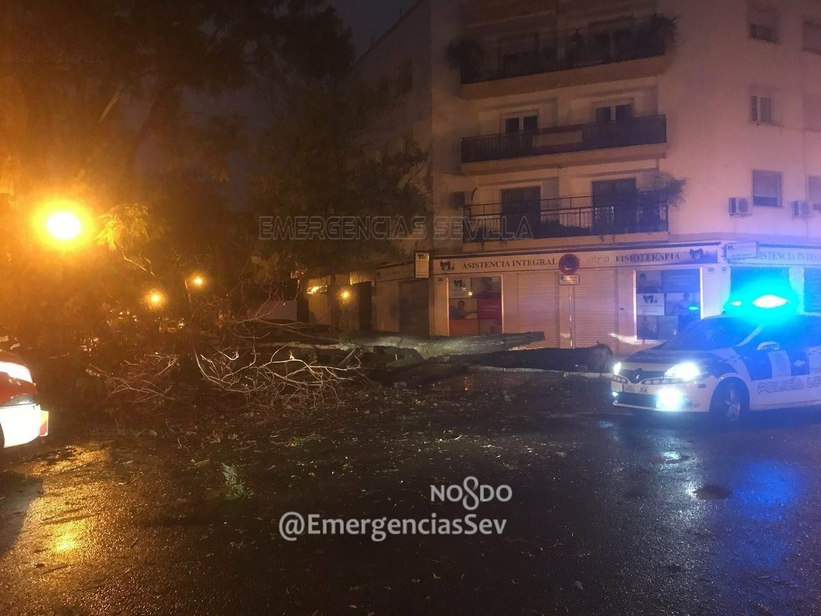 Las imágenes del paso de la borrasca 'Ana' por Sevilla