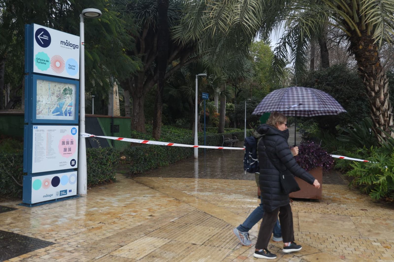 Málaga capital este jueves tras el paso de la borrasca Leonardo.