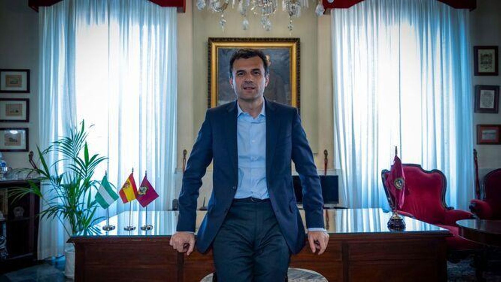 Bruno García, en el despacho de la Alcaldía al poco de su victoria electoral.