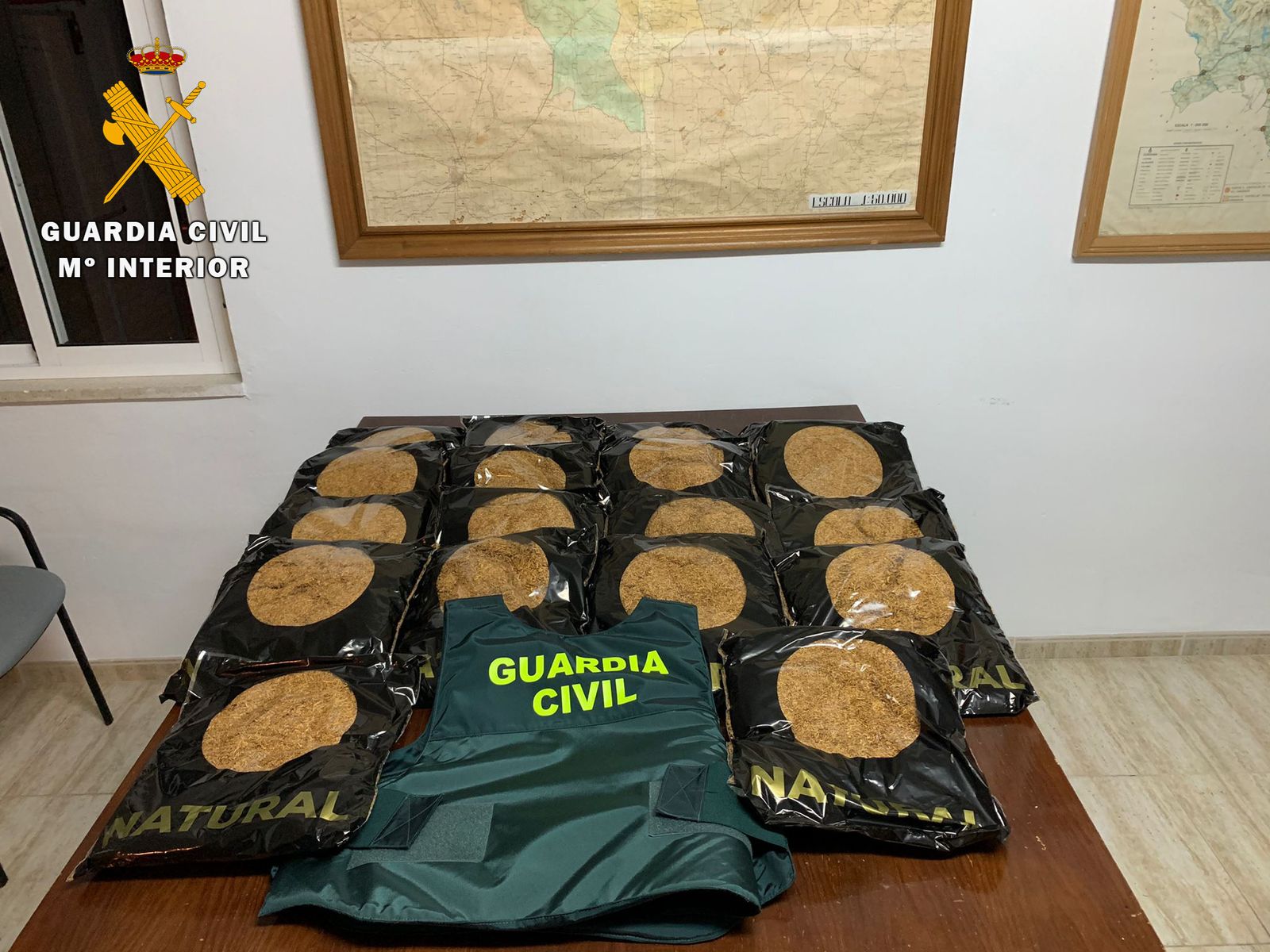 Picadura de tabaco incautada.