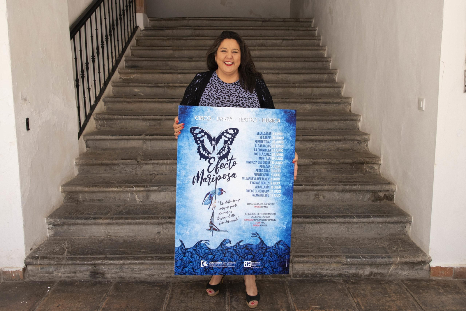 Dolores Amo presenta el cartel de ‘Efecto mariposa’. Dolores Amo presenta el cartel de ‘Efecto mariposa’.