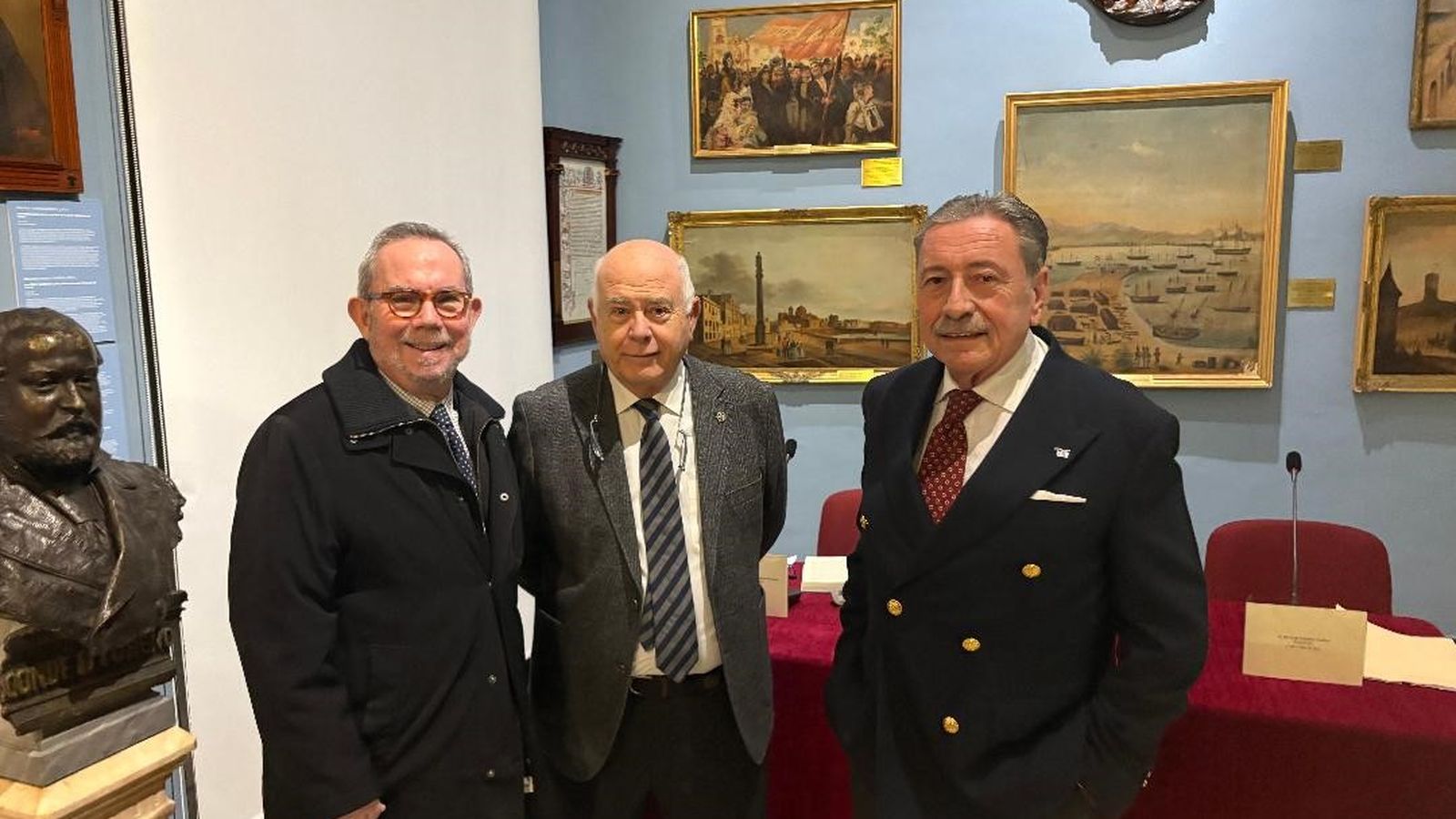 Alfredo de Armas, Antonio Grimaldi y Ricardo Hidalgo Andrey.