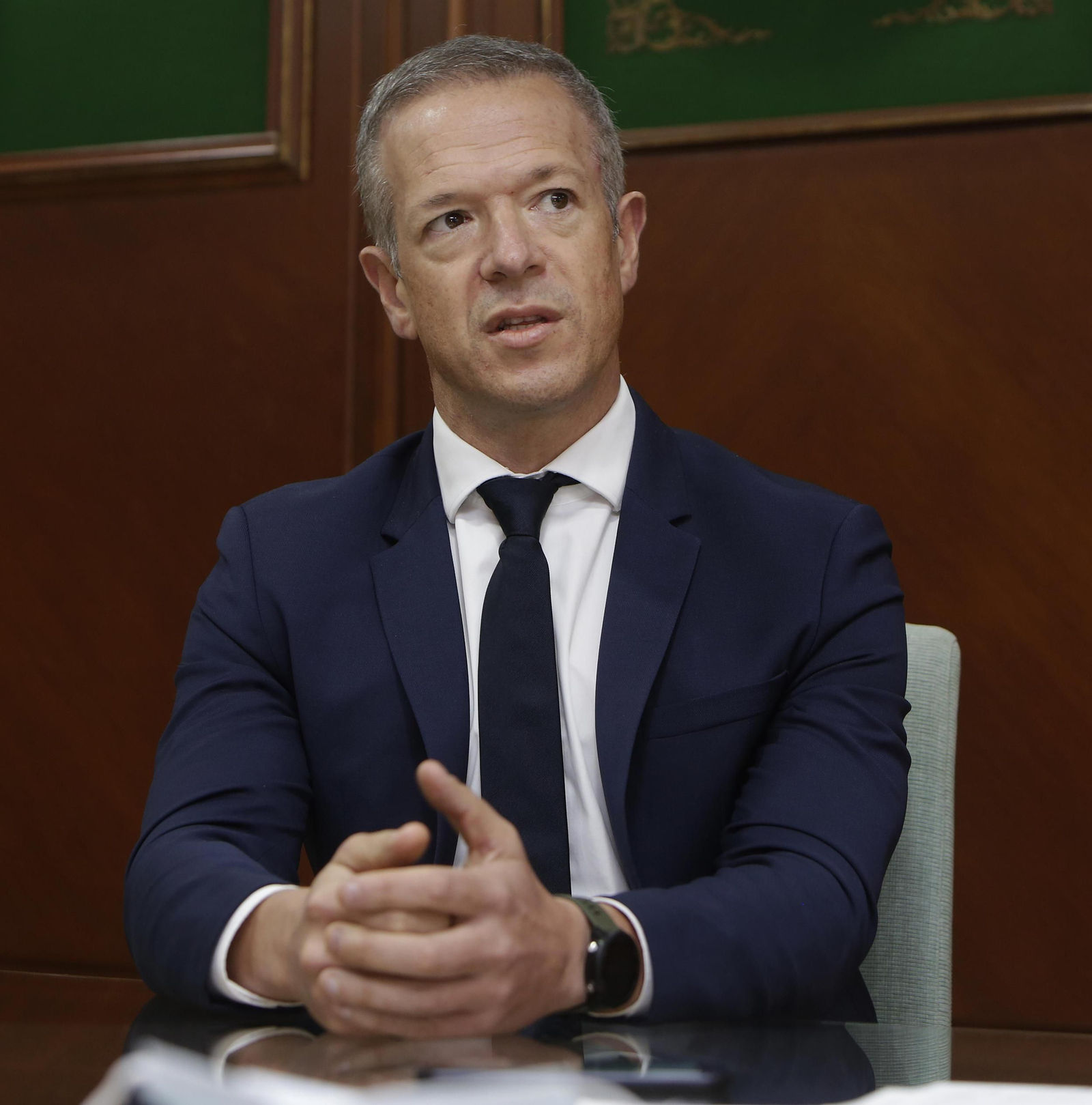 Ander Gil, en un momento de la entrevista.