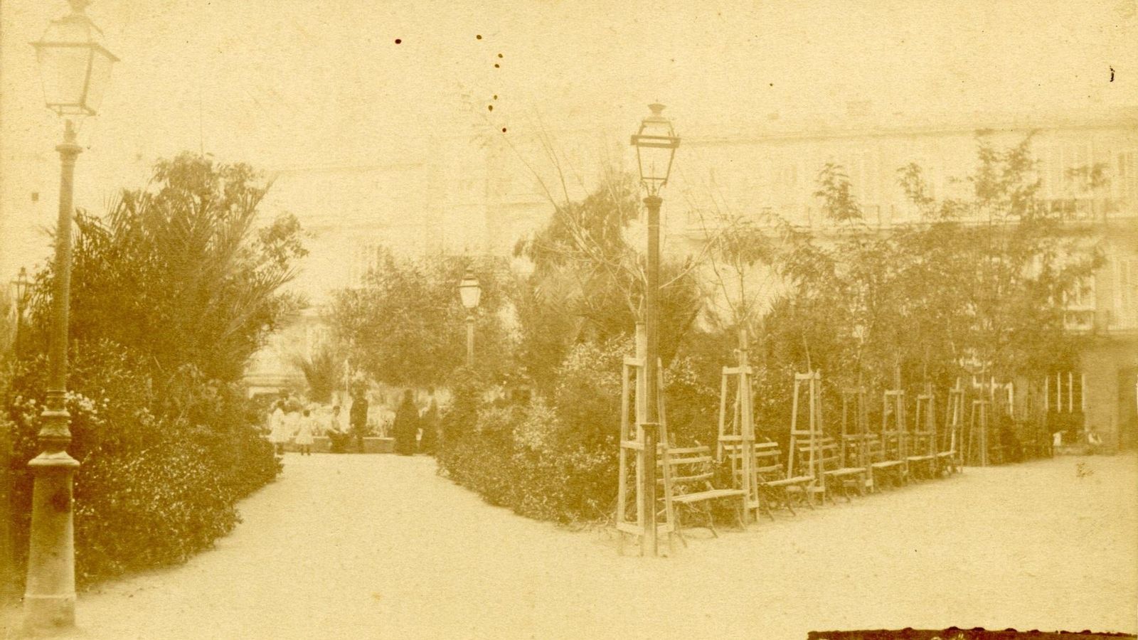 Candelaria durante su  inauguración en 1887  por Gálvez (hacia la Catedral).