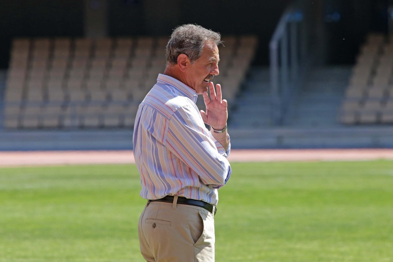 Carlos Orúe, en un partido contra el Xerez DFC en Chapín.
