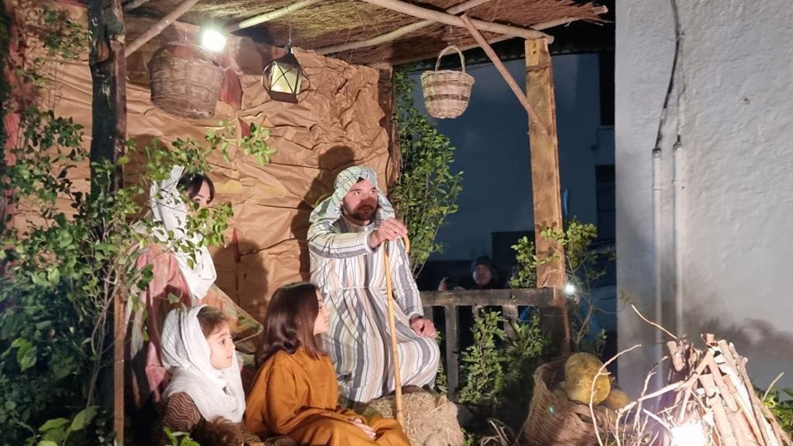 Una escena bíblica en Alájar.