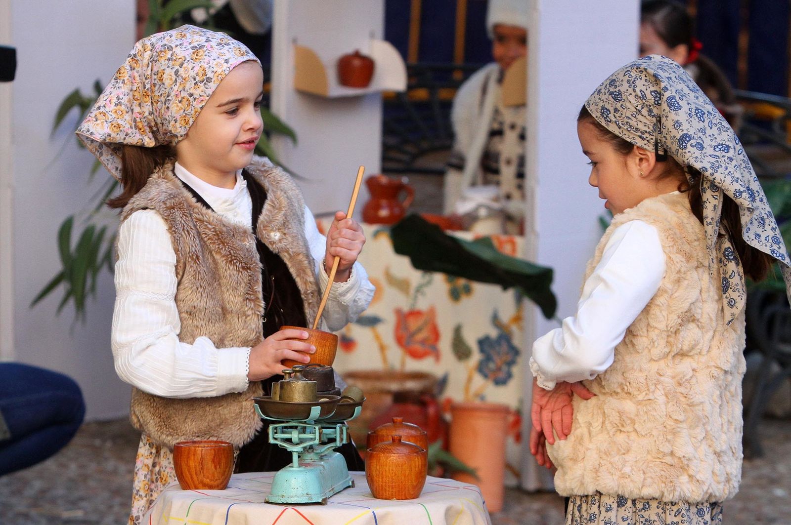Imágenes del Belén viviente del Colegio María Inmaculada.