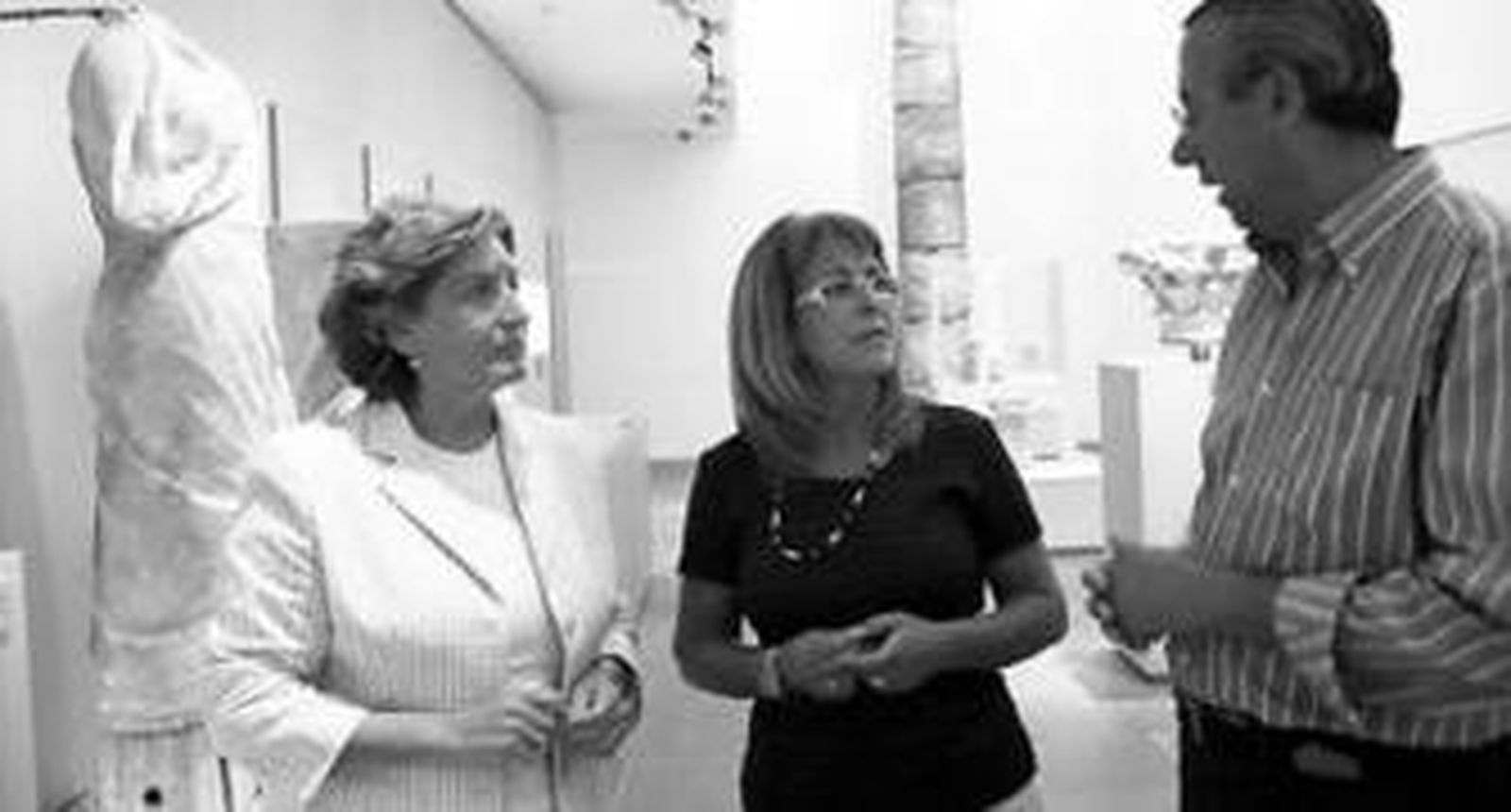 Guadalupe Ruiz, Yolanda Peinado y Ángel Muñoz debaten el proyecto.