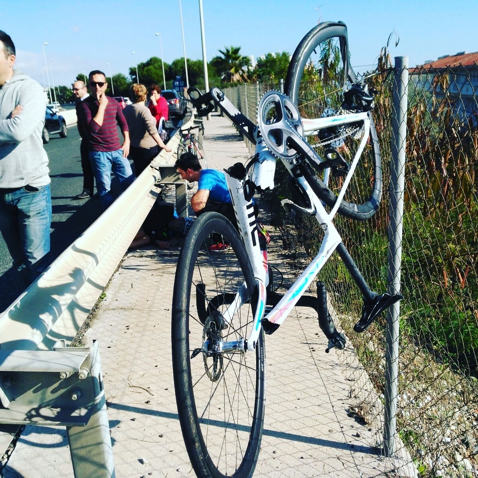La bicicleta de Rafael López, el día del accidente en diciembre.