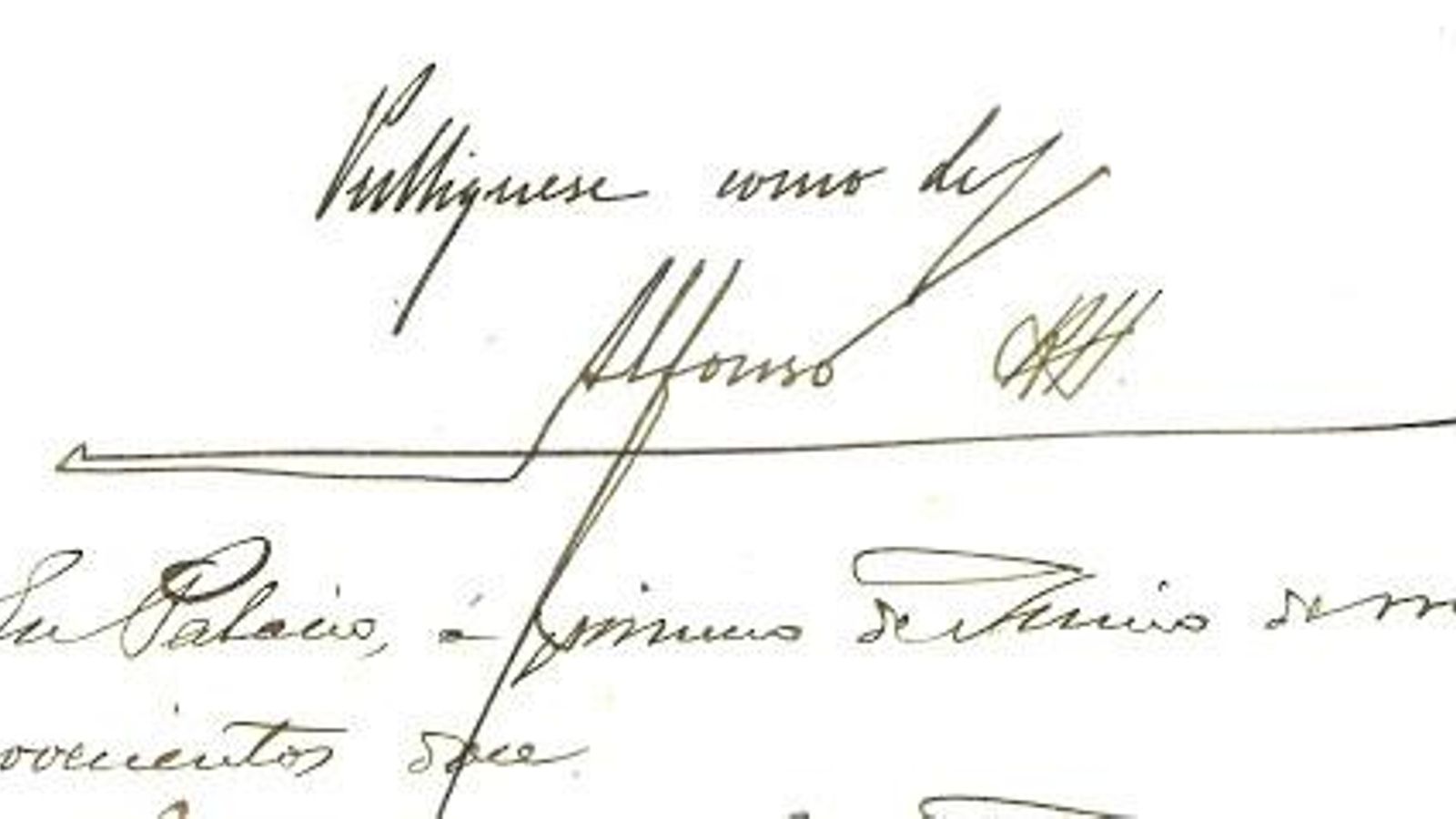 Firma de Alfonso XIII.