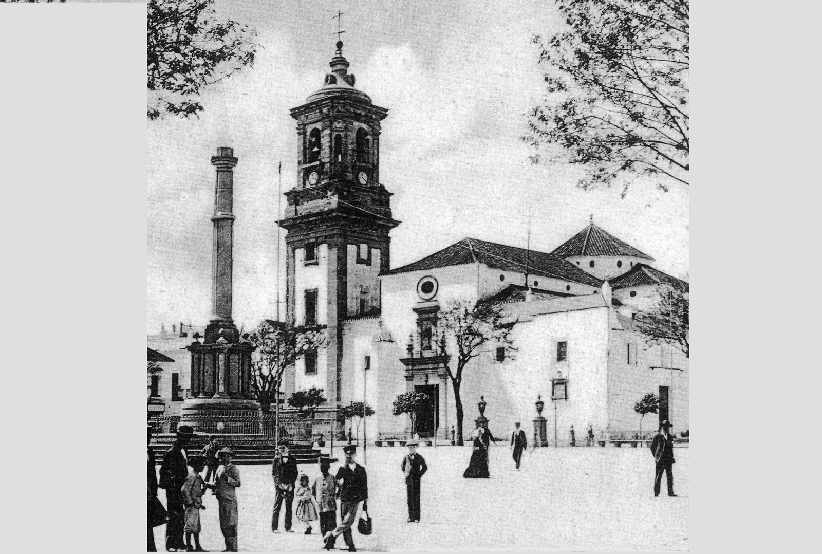 La parroquia de Nuestra Señora de la Palma, en una imagen de época.