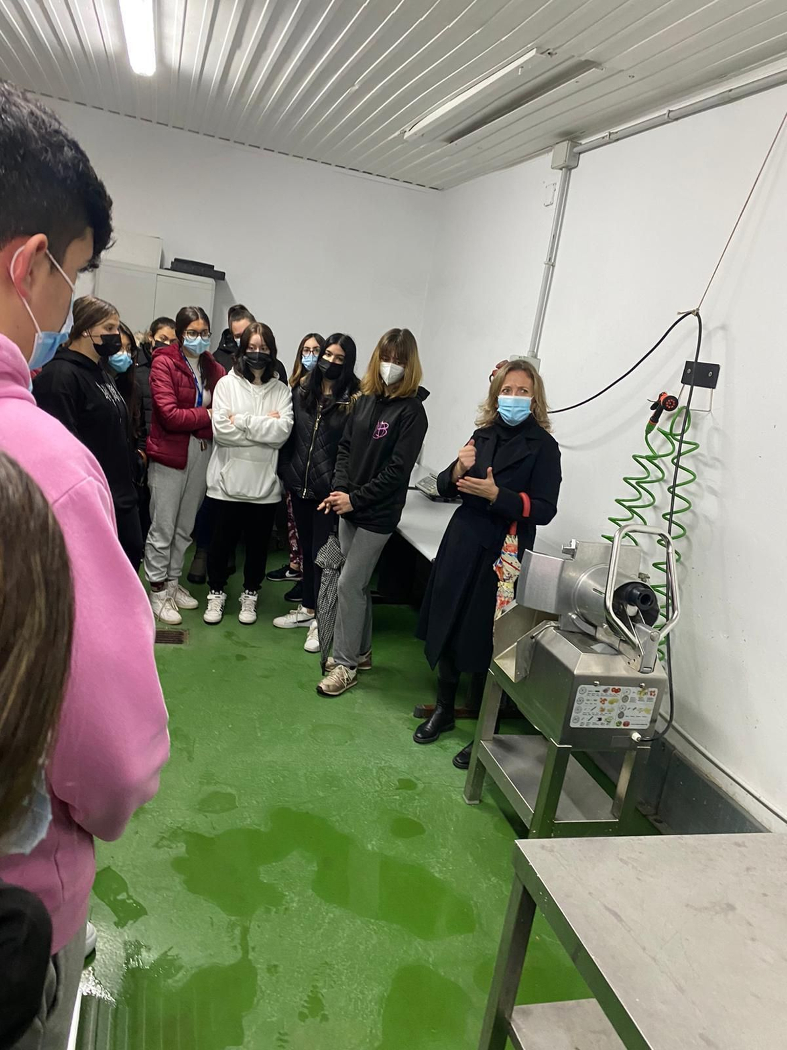 Un momento de la charla que la gerente de Transfrutalla, Begoña Romero, impartió a los alumnos.