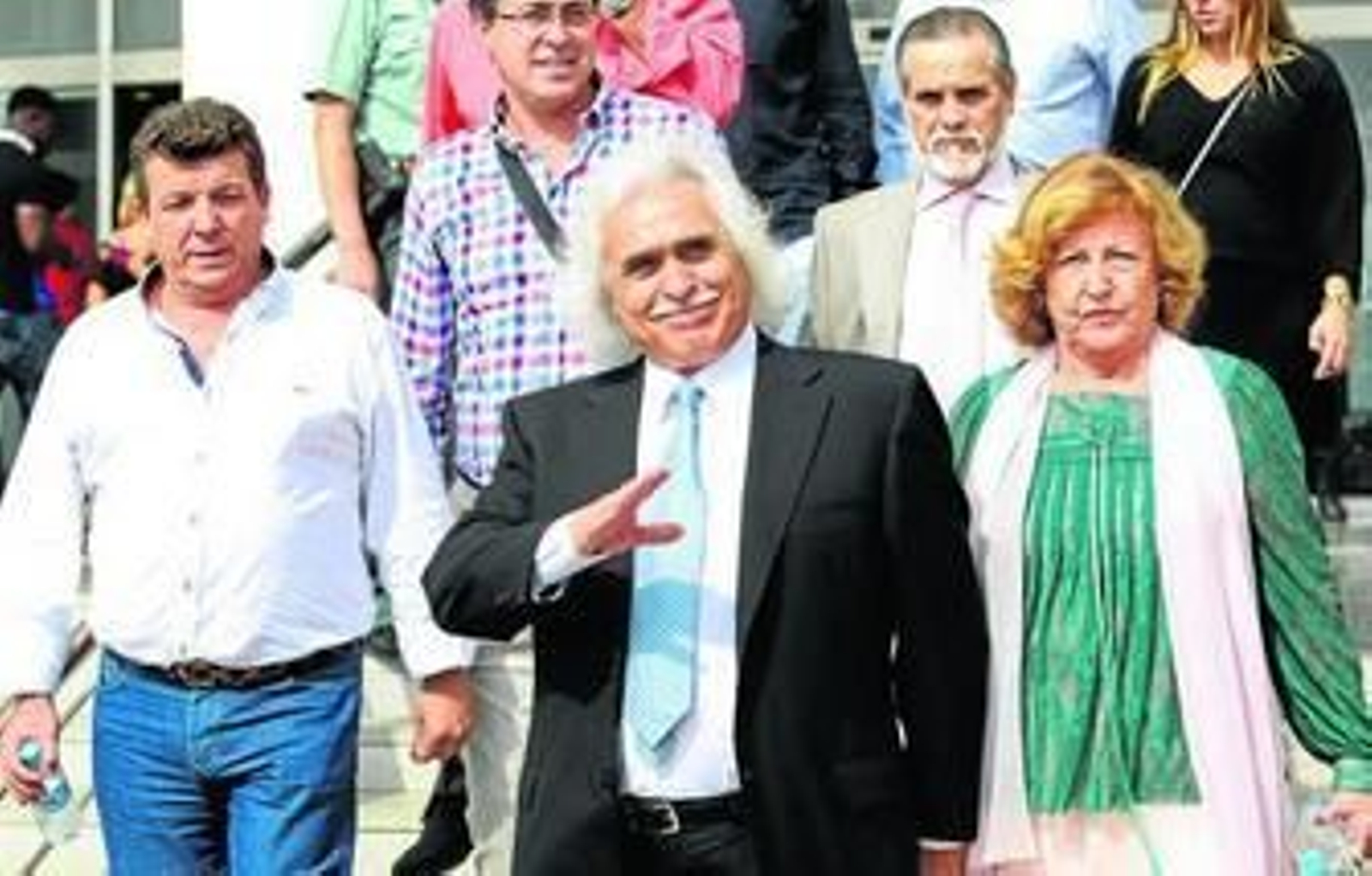 El empresario cordobés Rafael Gómez 'Sandokán', ayer a la salida de la Ciudad de la Justicia.