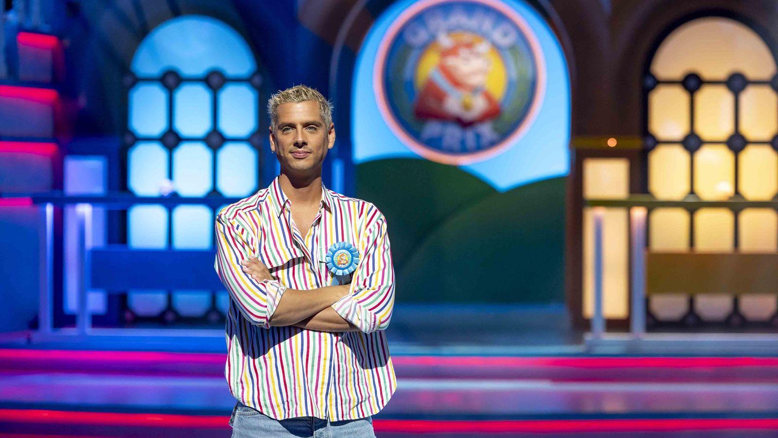 Eduardo Casanova en el plató del 'Grand Prix del Verano'