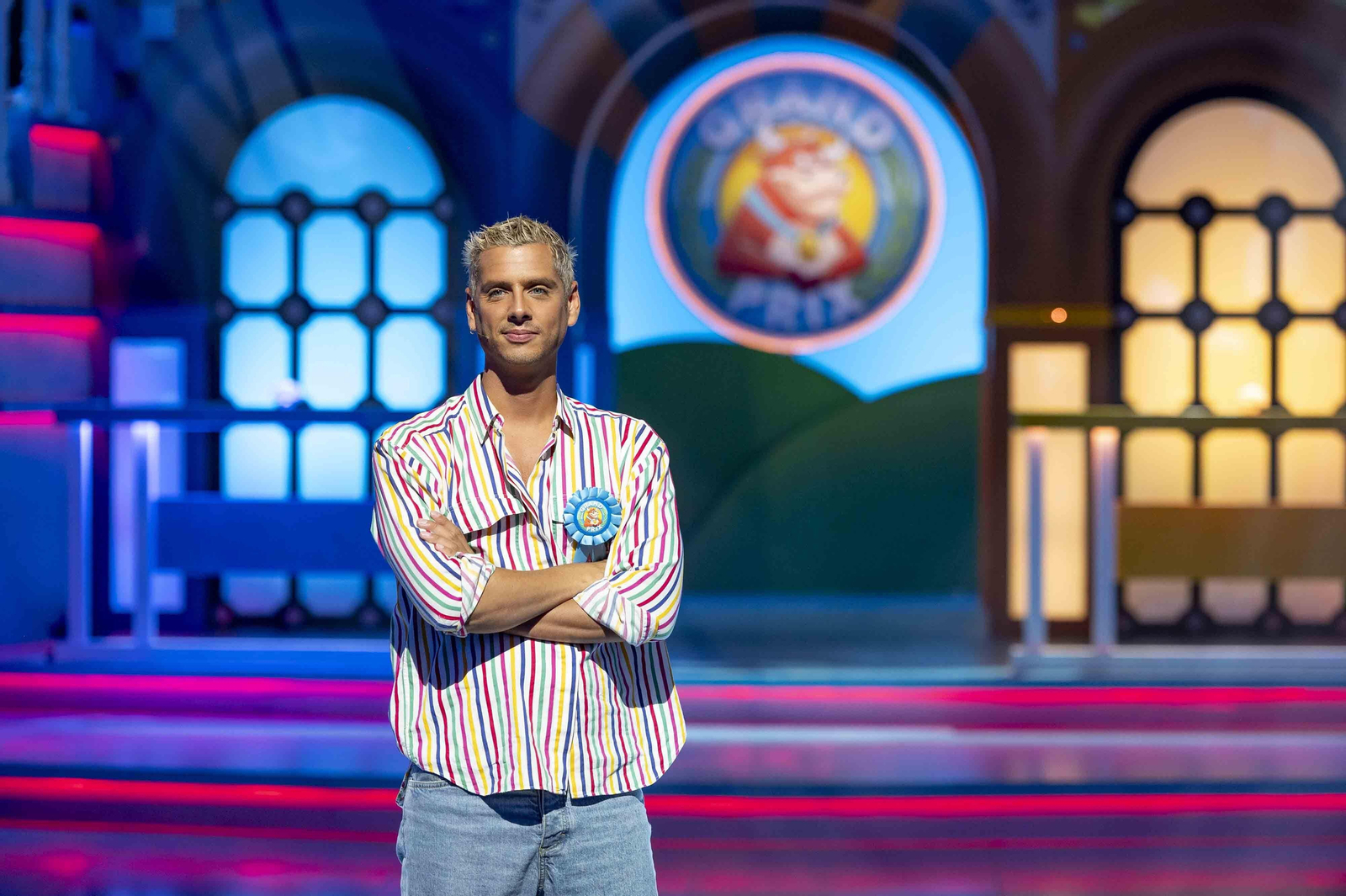 Eduardo Casanova en el plató del 'Grand Prix del Verano'