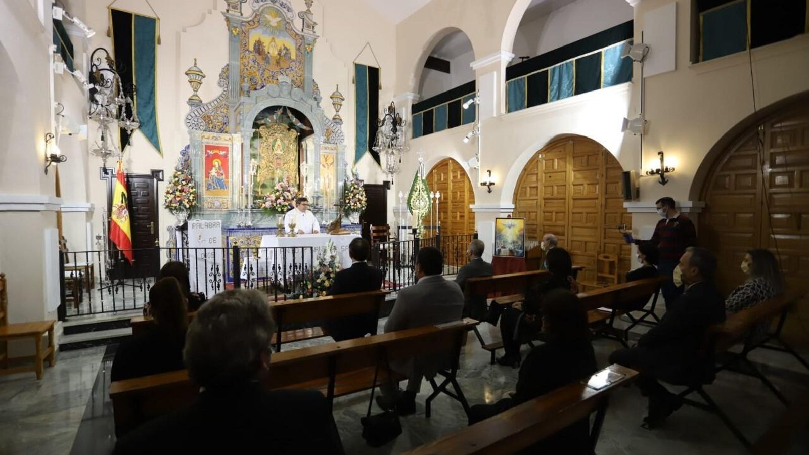 En la Hermandad de Huelva se inició ayer el triduo en su capilla.