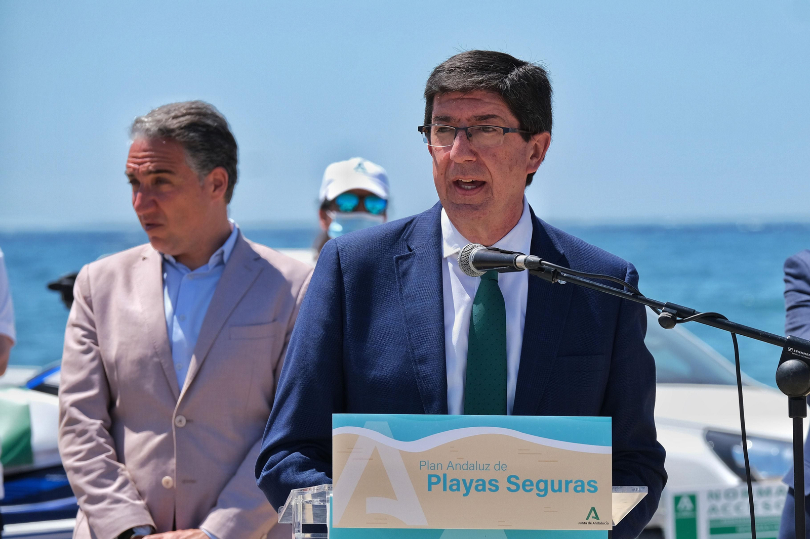 El vicepresidente de la Junta y consejero de Turismo,, Juan Marín, este lunes en Marbella.