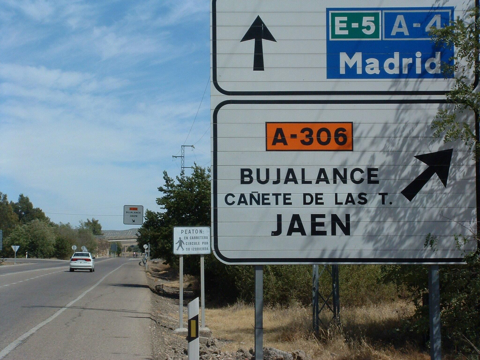 Carretera A-306 a su paso por la provincia de Córdoba.