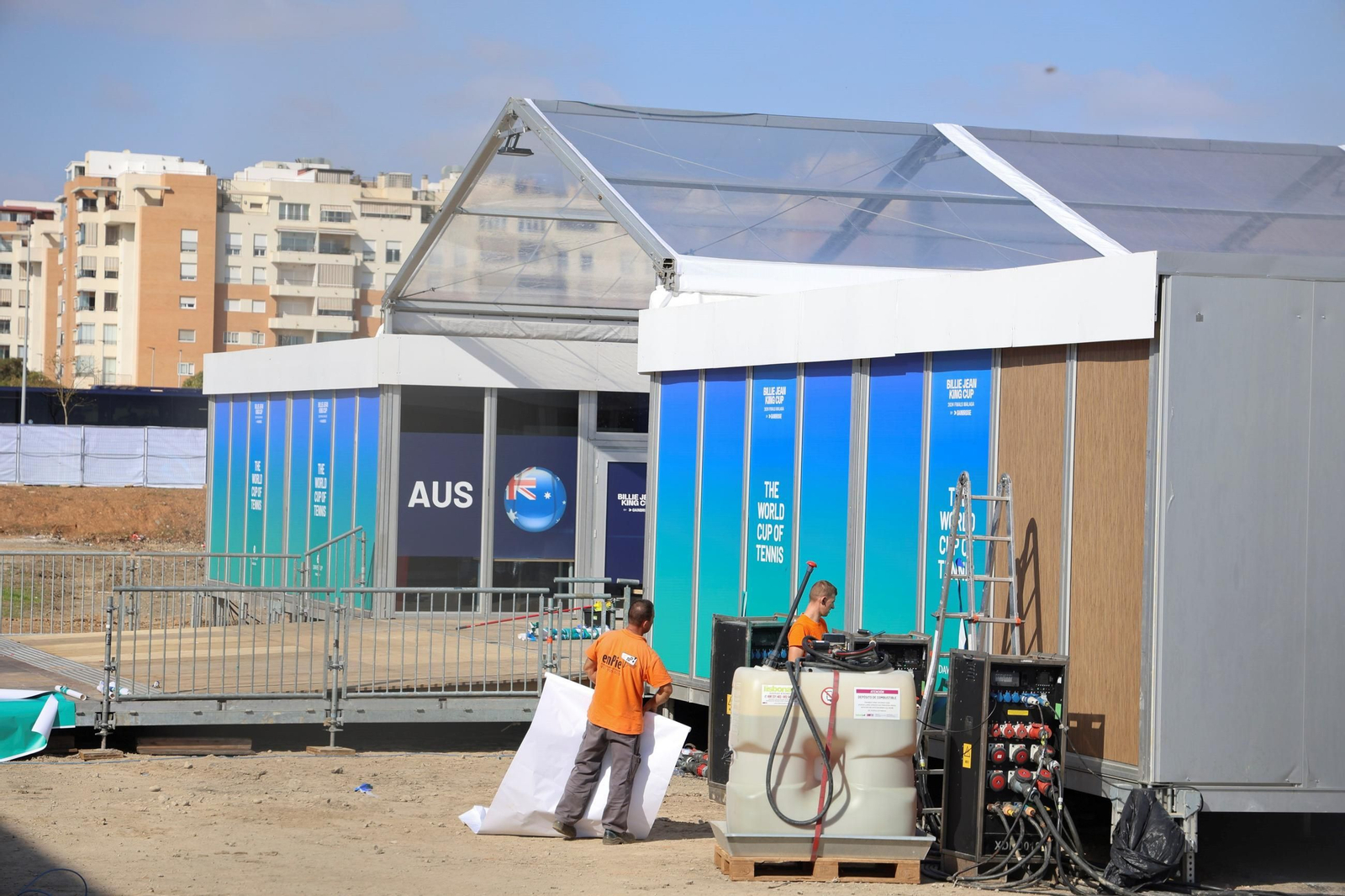Así se transforma el Carpena para la Copa Billie Jean King y la Copa Davis
