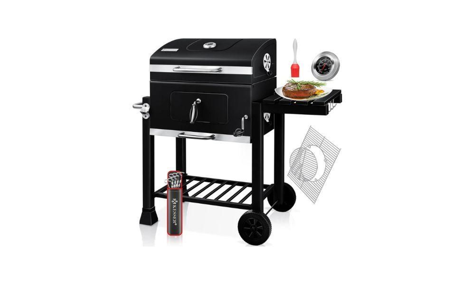 Parilla de carbón con carrito KESSER®