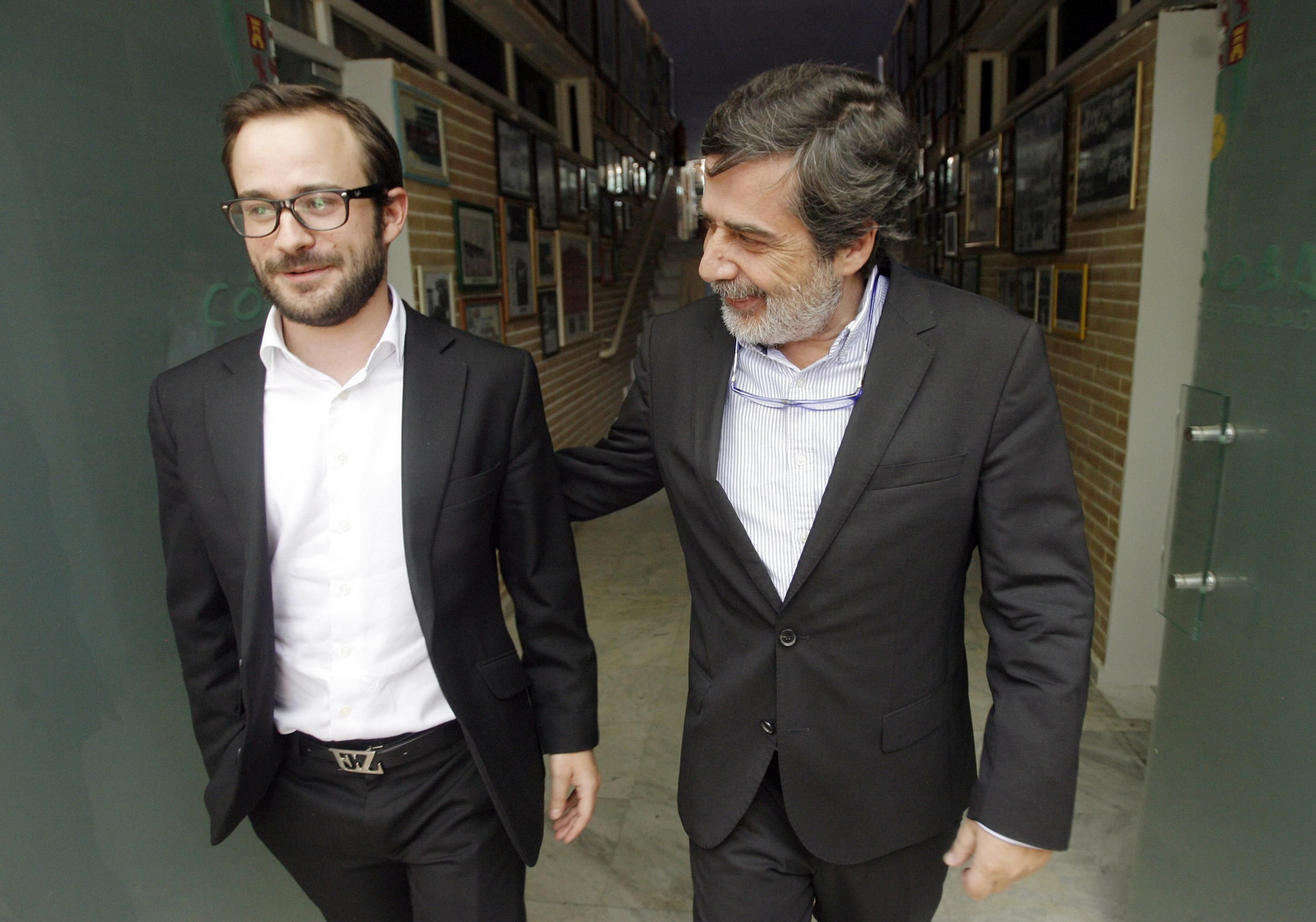 Carlos González junto a su hijo y también exdirigente del Córdoba CF, Alejandro González.