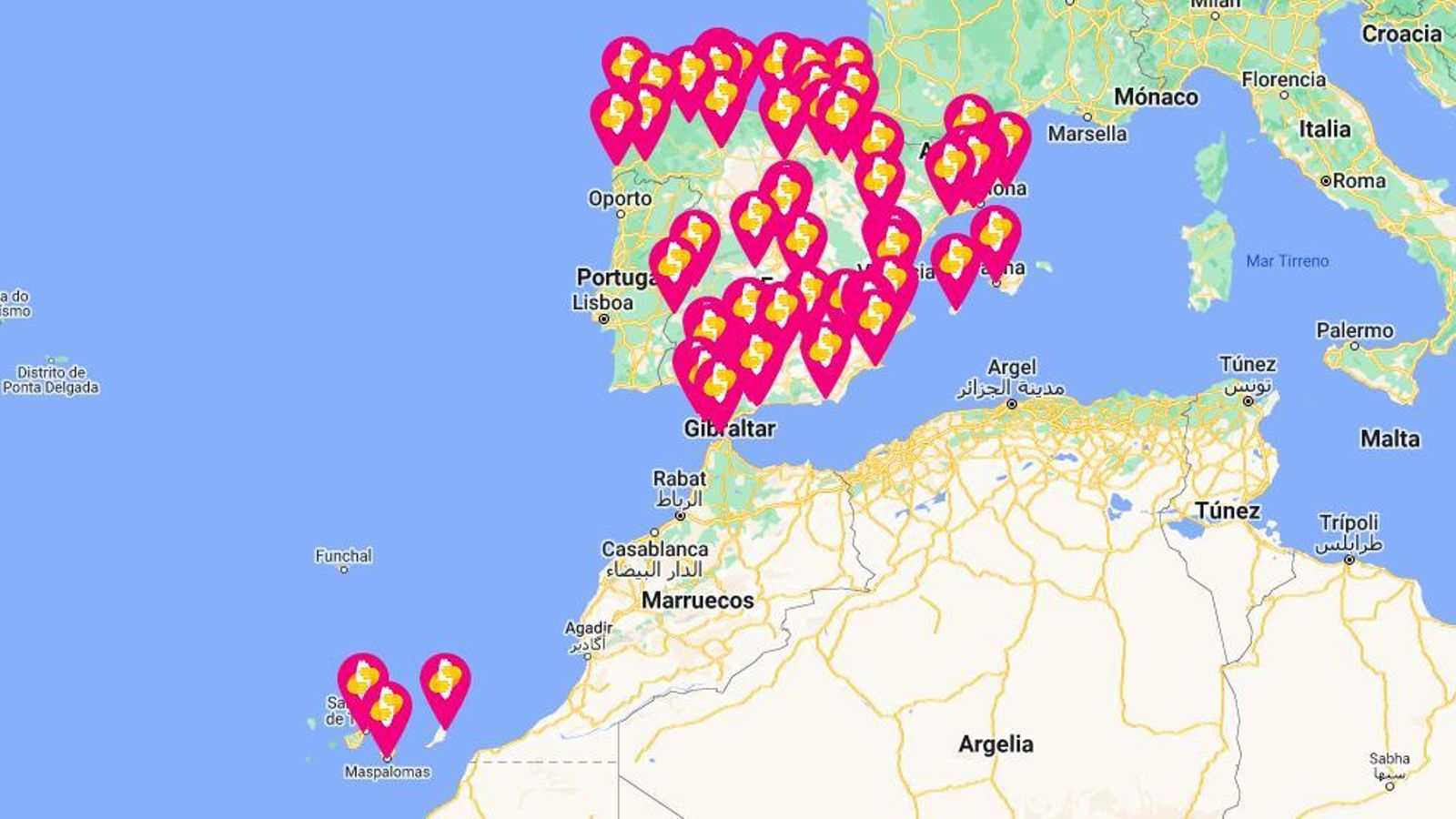 Mapa de bocaterías que participan, disponible en la web del concurso