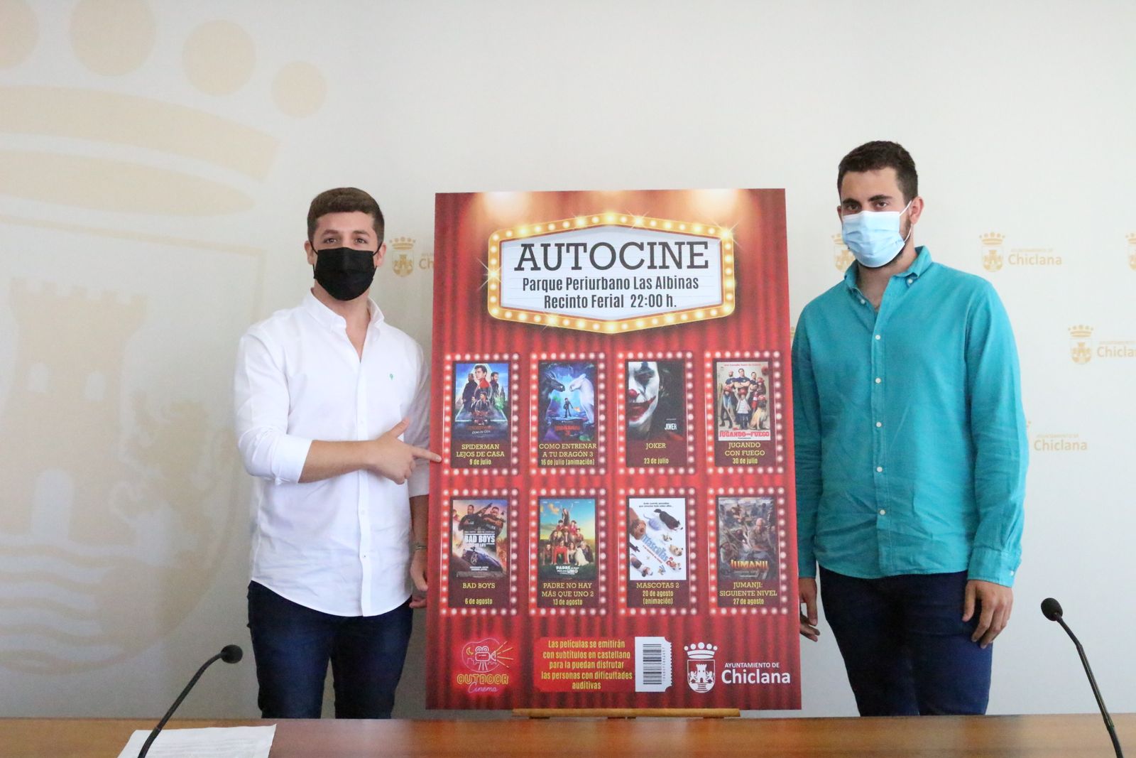 Presentación del autocine que se desarrollará en Las Albinas este verano.