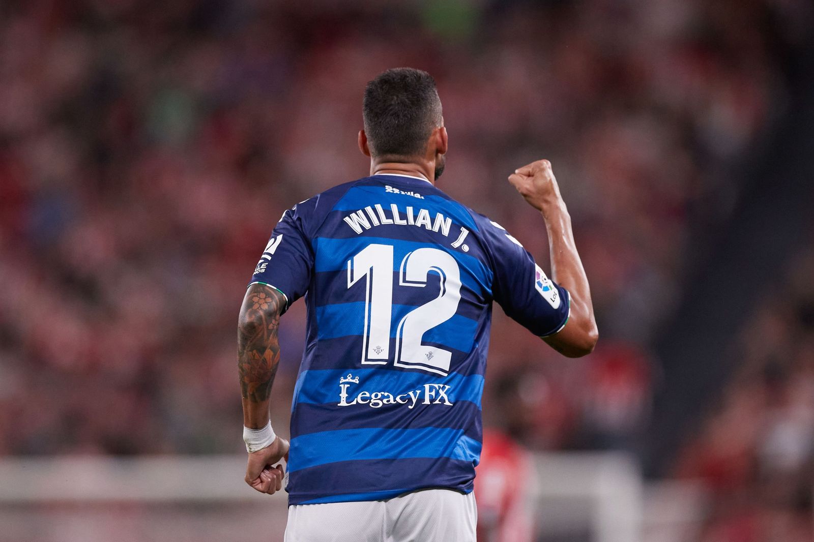 Willian José elebra su gol ante el Athletic en San Mamés.