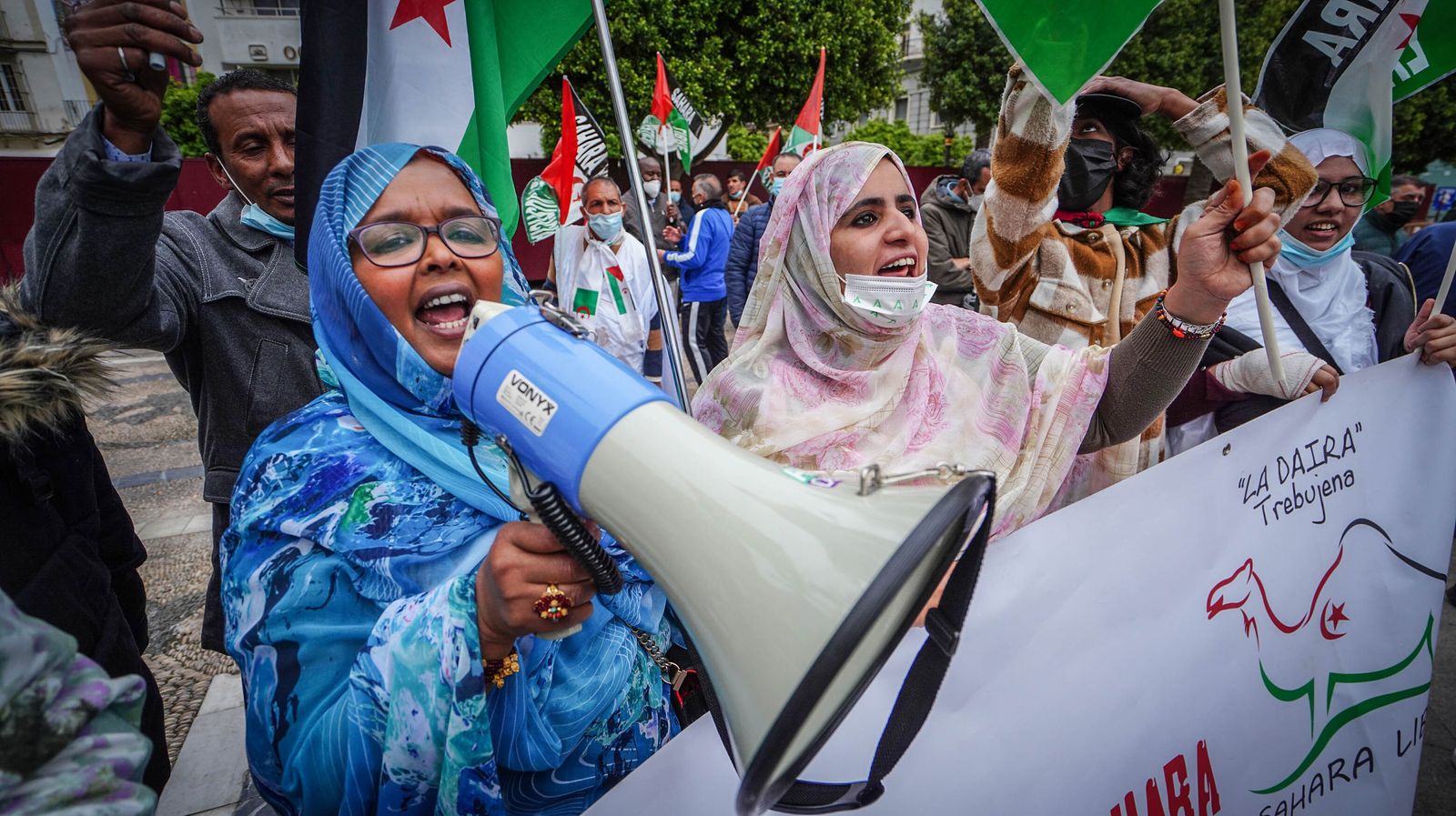 Manifestación en apoyo al pueblo Saharaui
