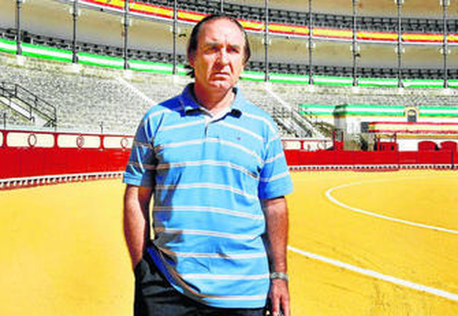 El empresario Justo Benítez en una imagen en la plaza de toros de El Puerto donde fue gerente con Serolo.