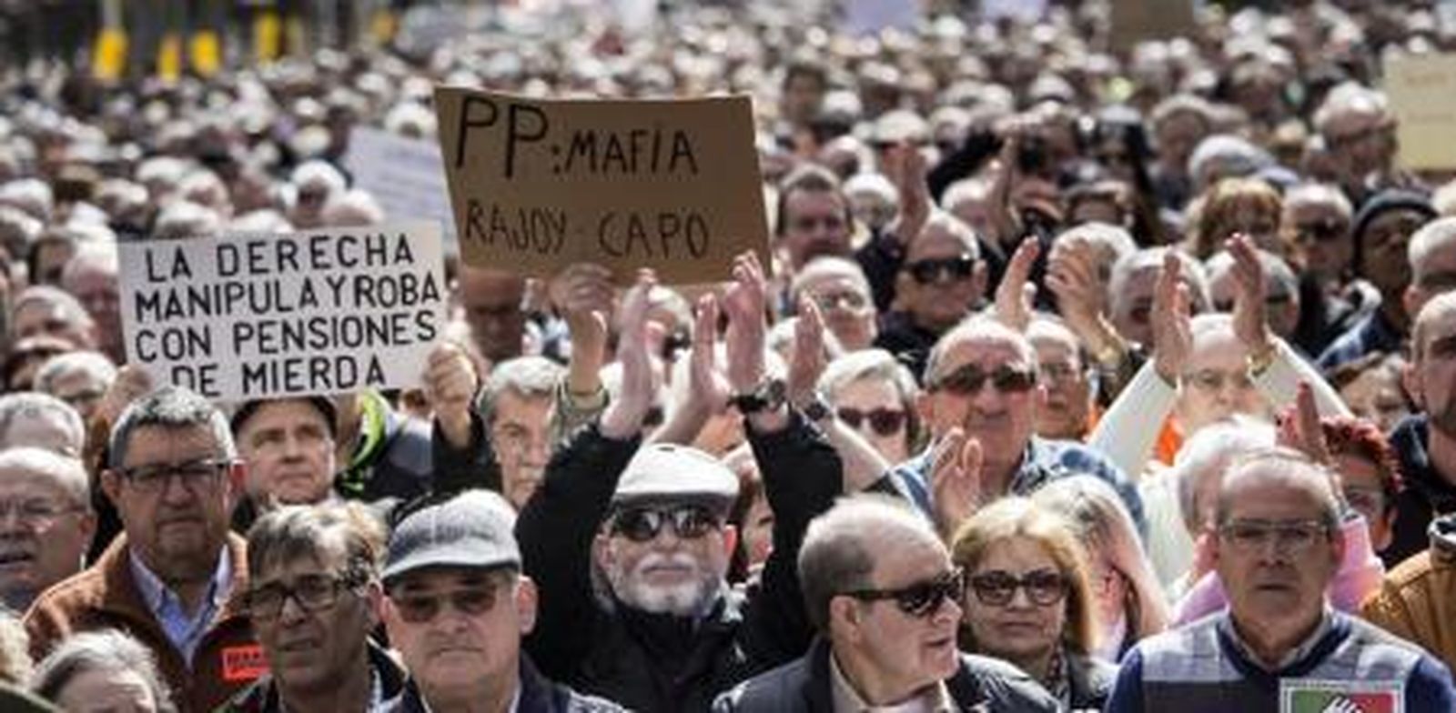 Una manifestación de pensionistas