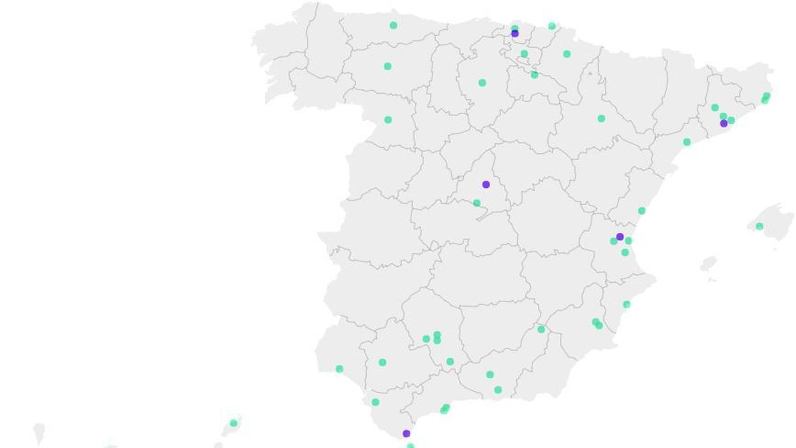 Mapa de cementerios musulmanes y pluriconfesionales.